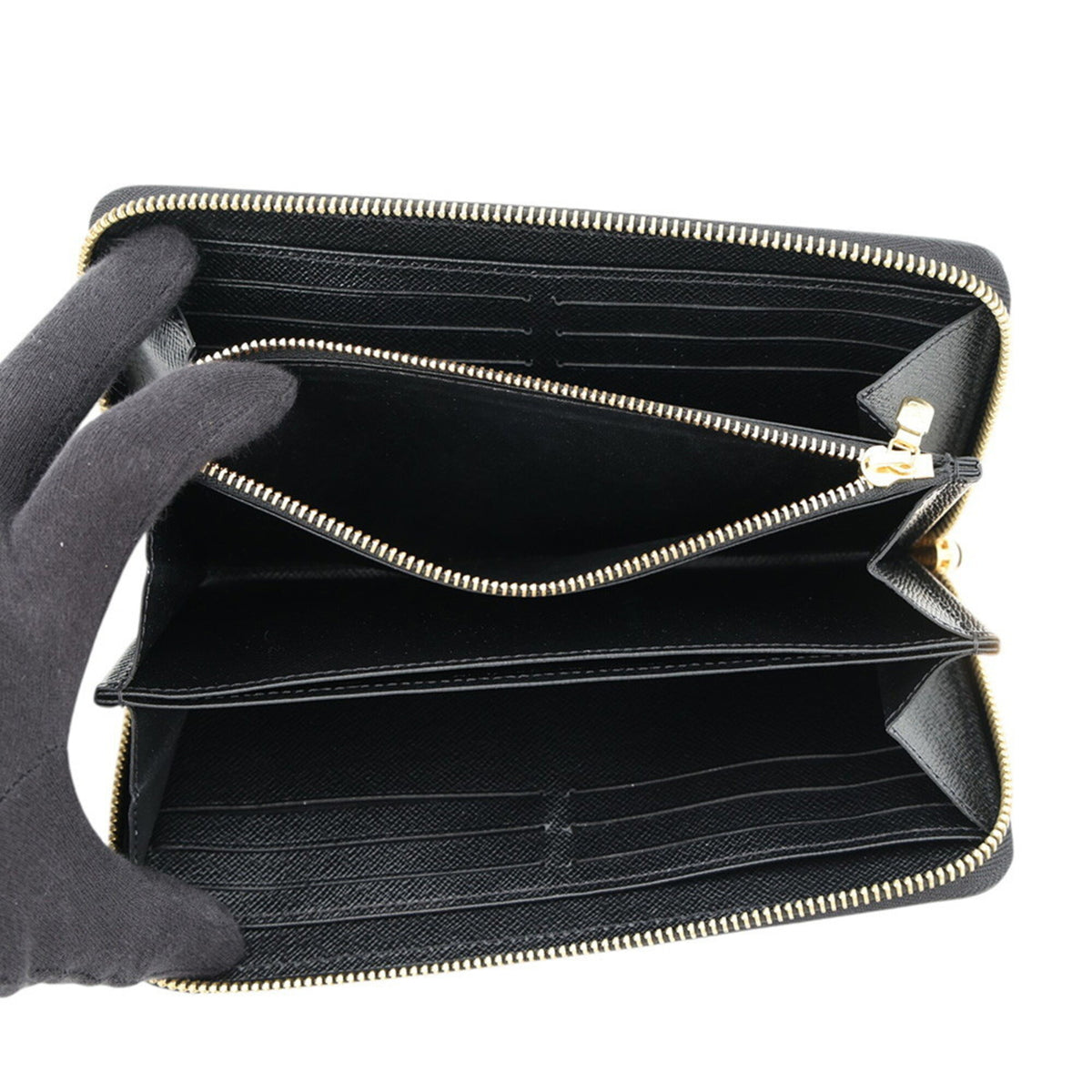Louis Vuitton Epi Black Epi Leather Long Wallet (Bi-Fold) (Pre-Owned)