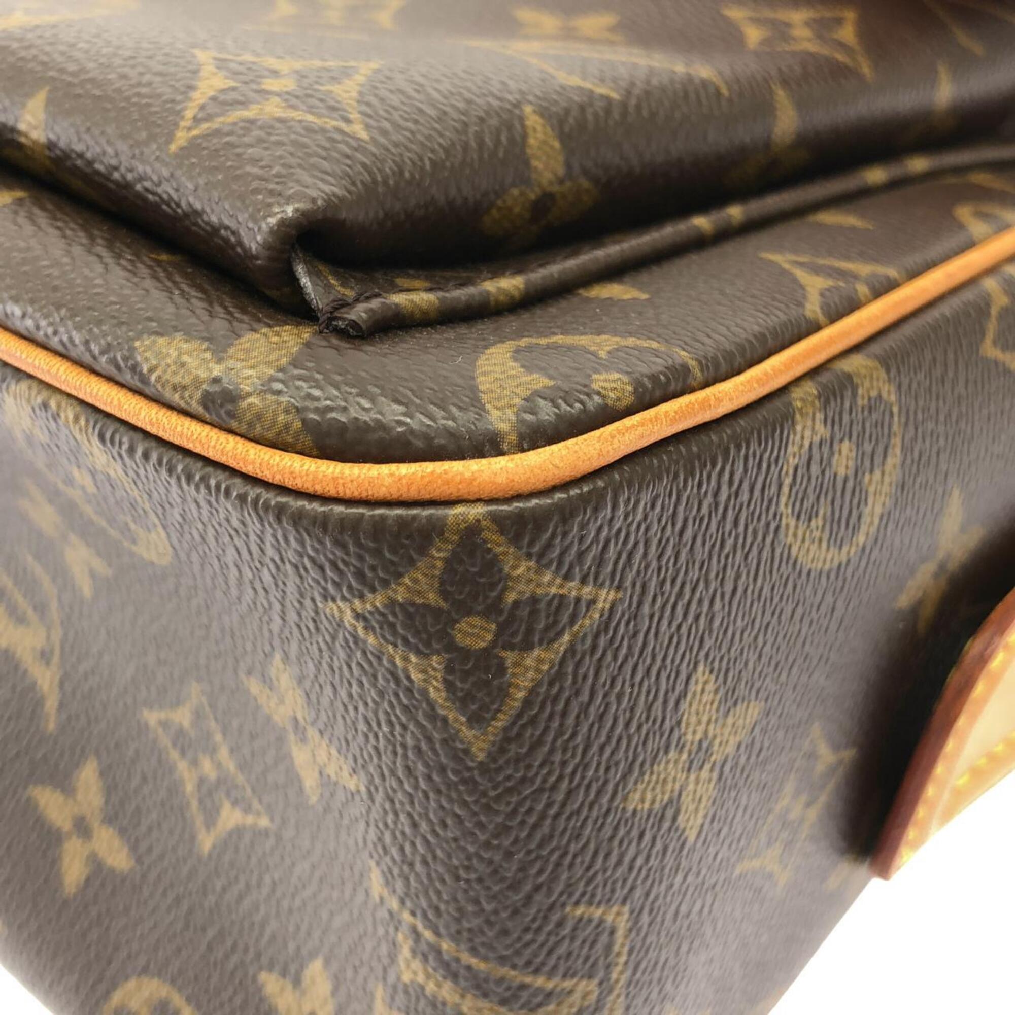Louis Vuitton Marron Coated Canvas Shoulder Bag (Pre-Owned)