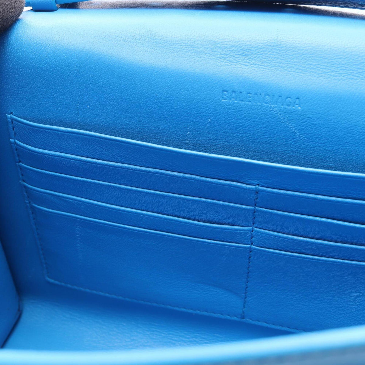 Balenciaga Blue Leather Handbag Shoulder Bag (Pre-Owned)