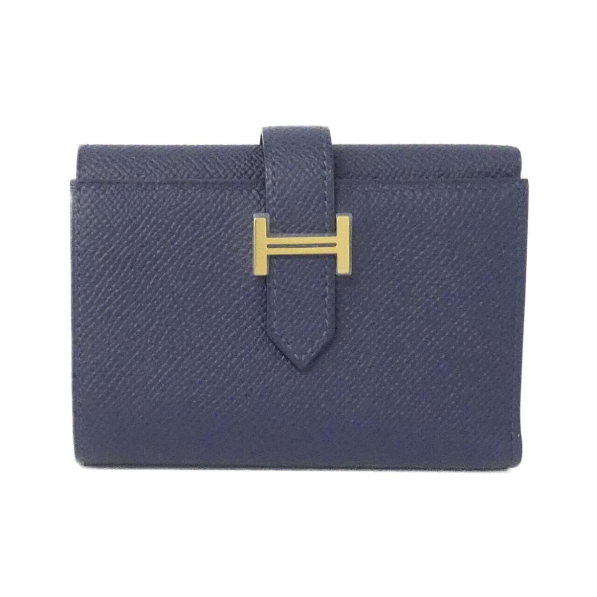 Hermes Blue Indigo Epsom Leather Wallet (Tri-Fold) (Pre-Owned)