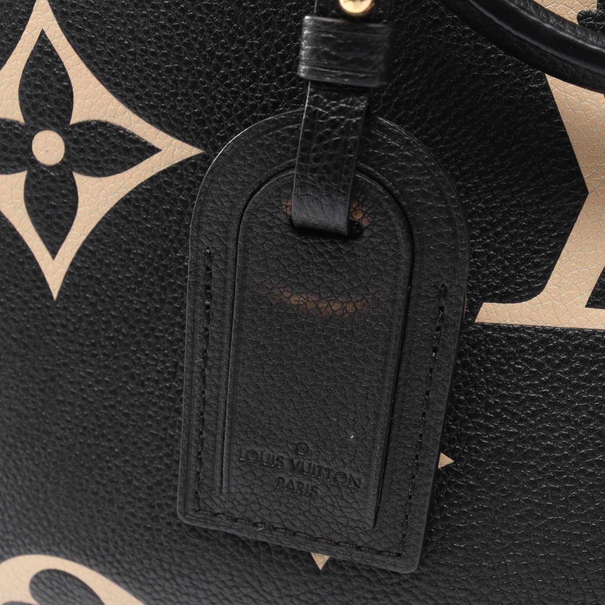 Louis Vuitton Monogram Empreinte Beige Black Leather Handbag (Pre-Owned)