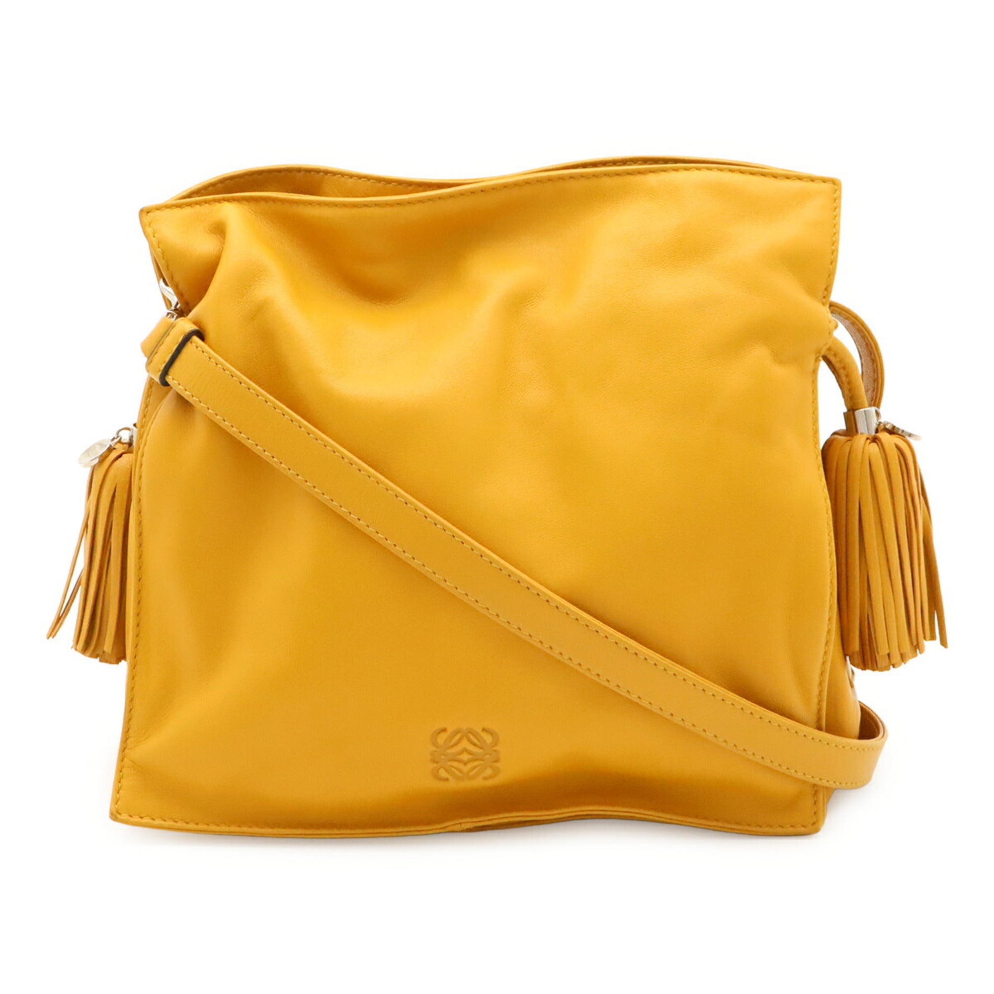 Loewe Yellow Leather Pochette Shoulder Bag (Pre-Owned)