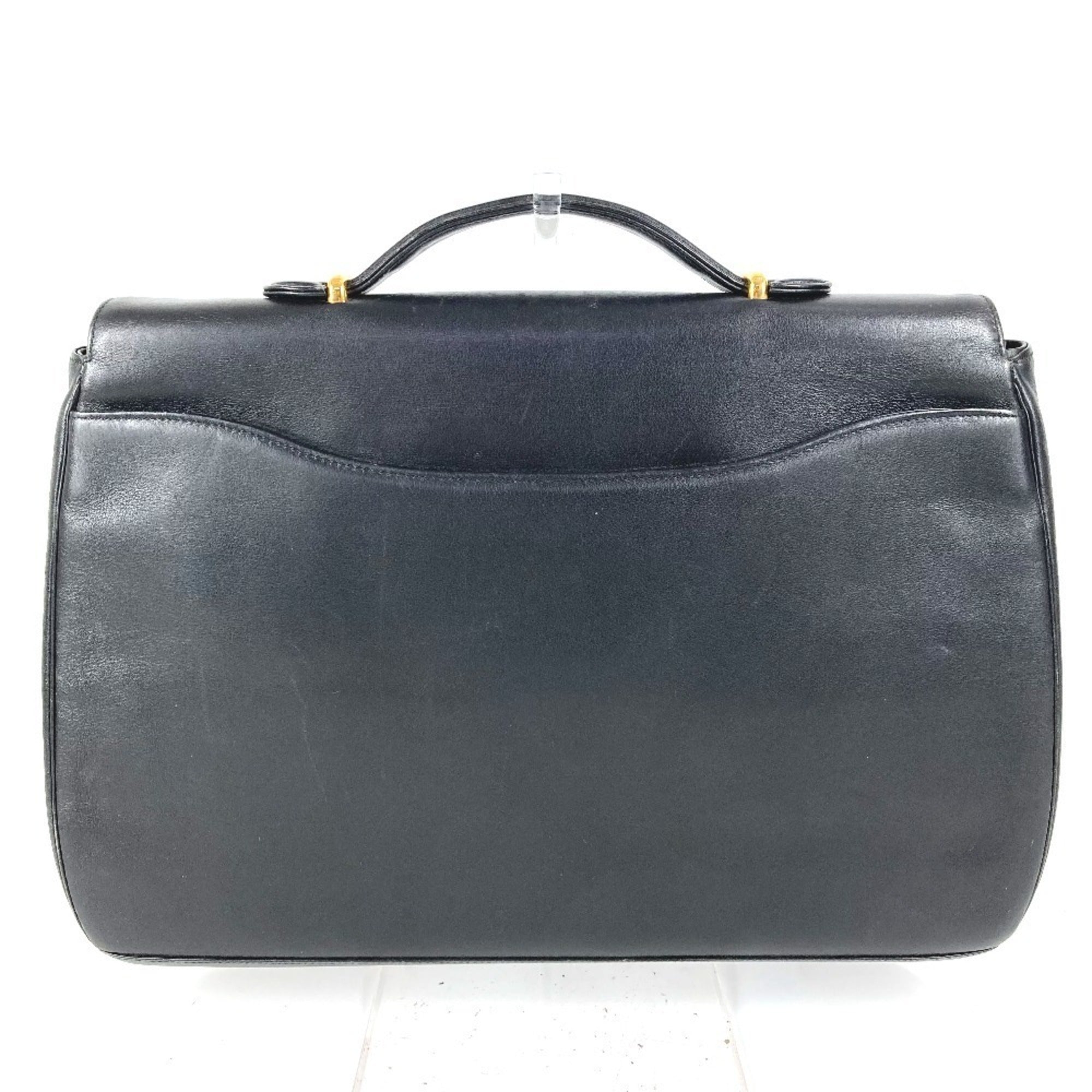 Cartier Panthère Black Leather Handbag Tote Bag (Pre-Owned)
