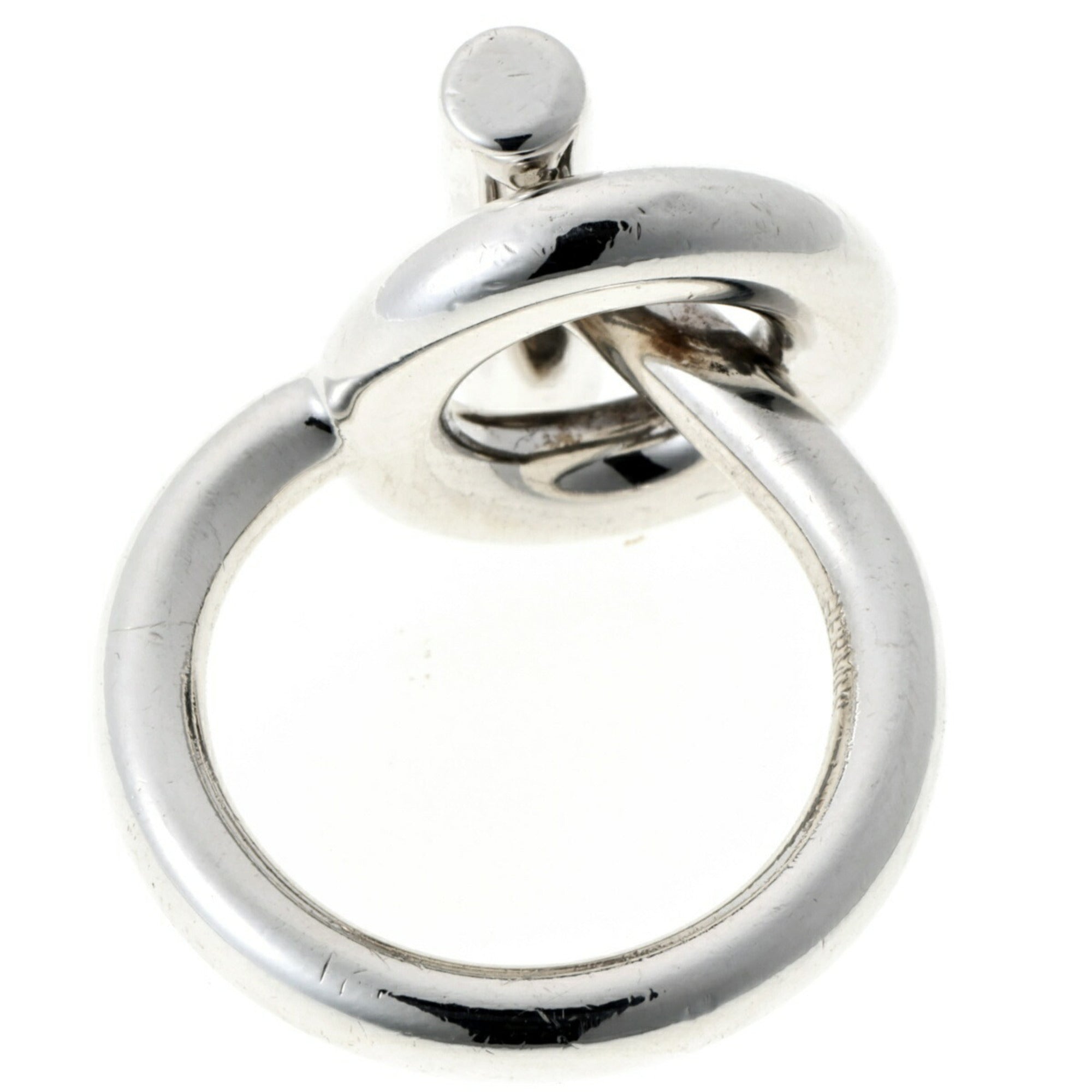 Hermes Silver Silver 925 Band Ring (Pre-Owned)