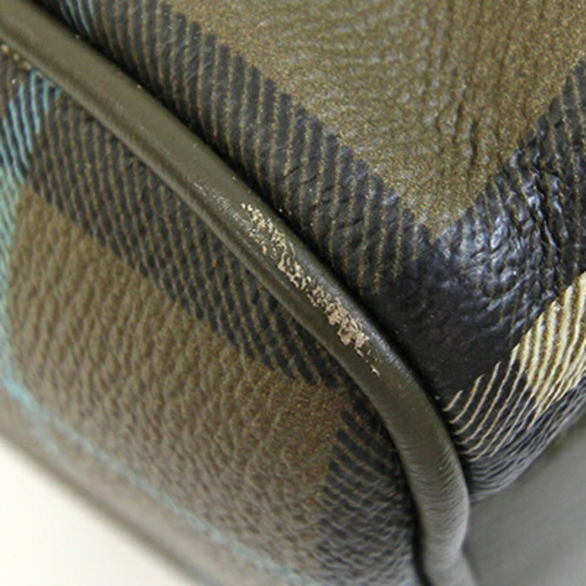 Burberry Green Olive Pvc Leather Handbag (Pre-Owned)