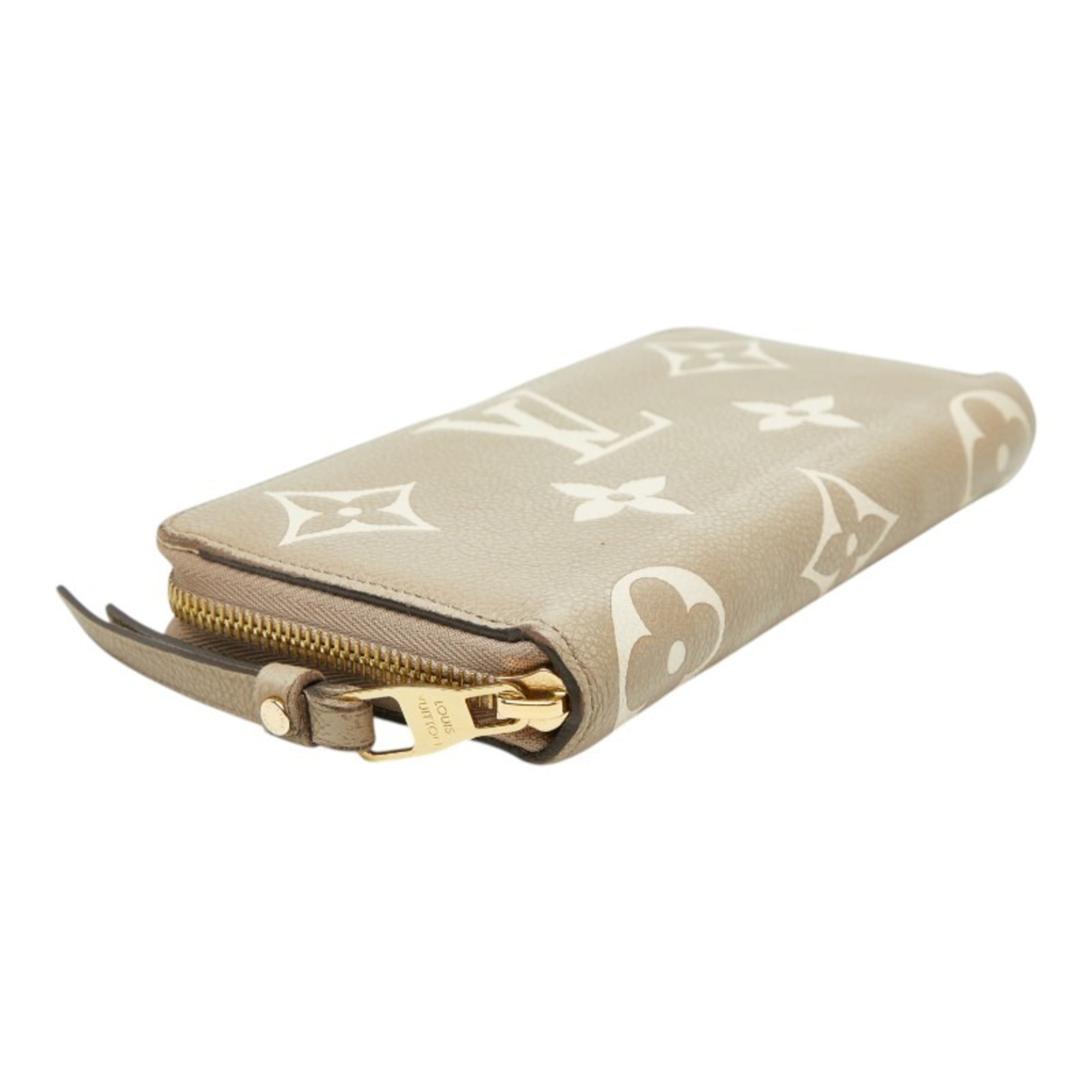 Louis Vuitton Beige Cream Tourterelle Leather Long Wallet (Bi-Fold) (Pre-Owned)