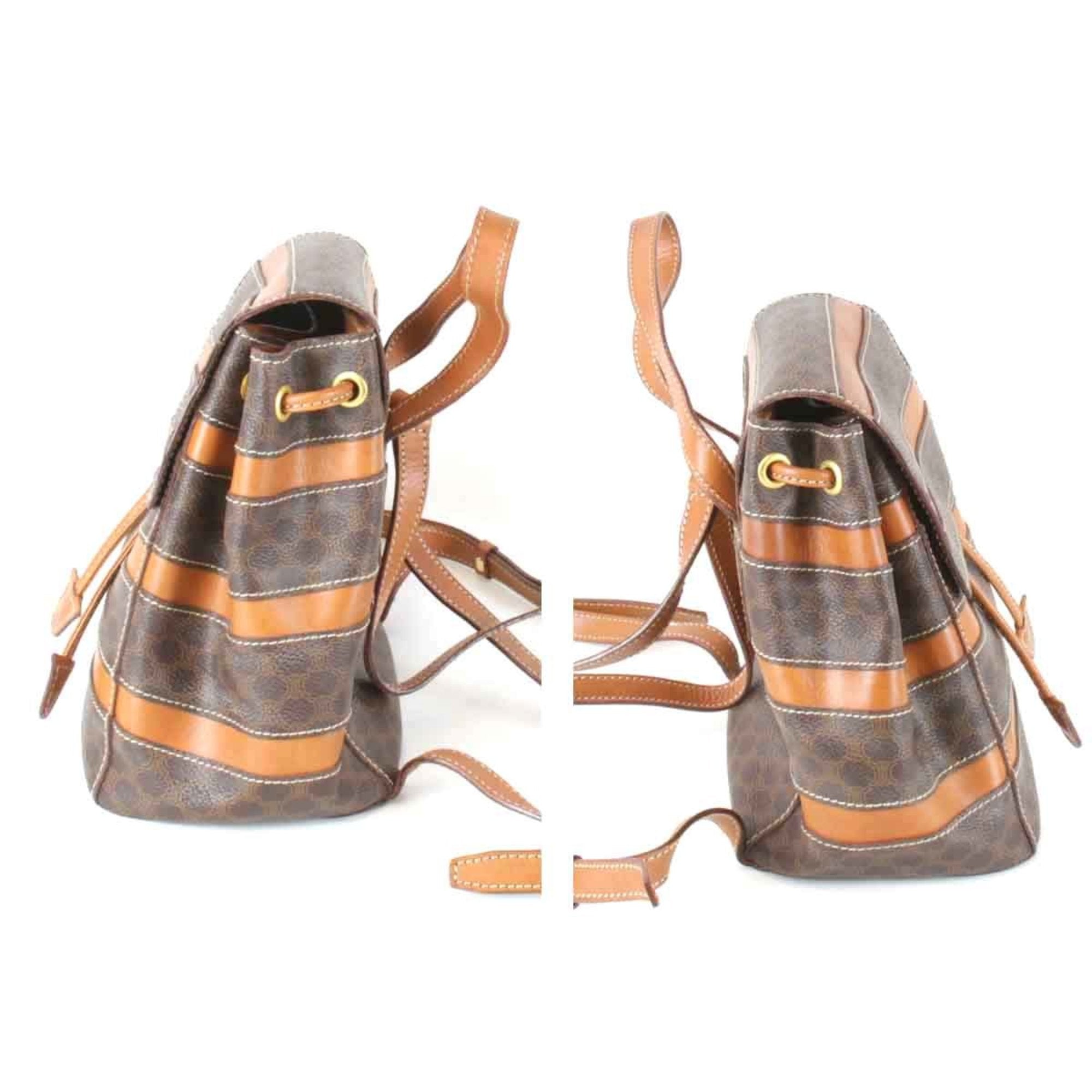 Celine Brown Pvc Leather Backpack (Pre-Owned)