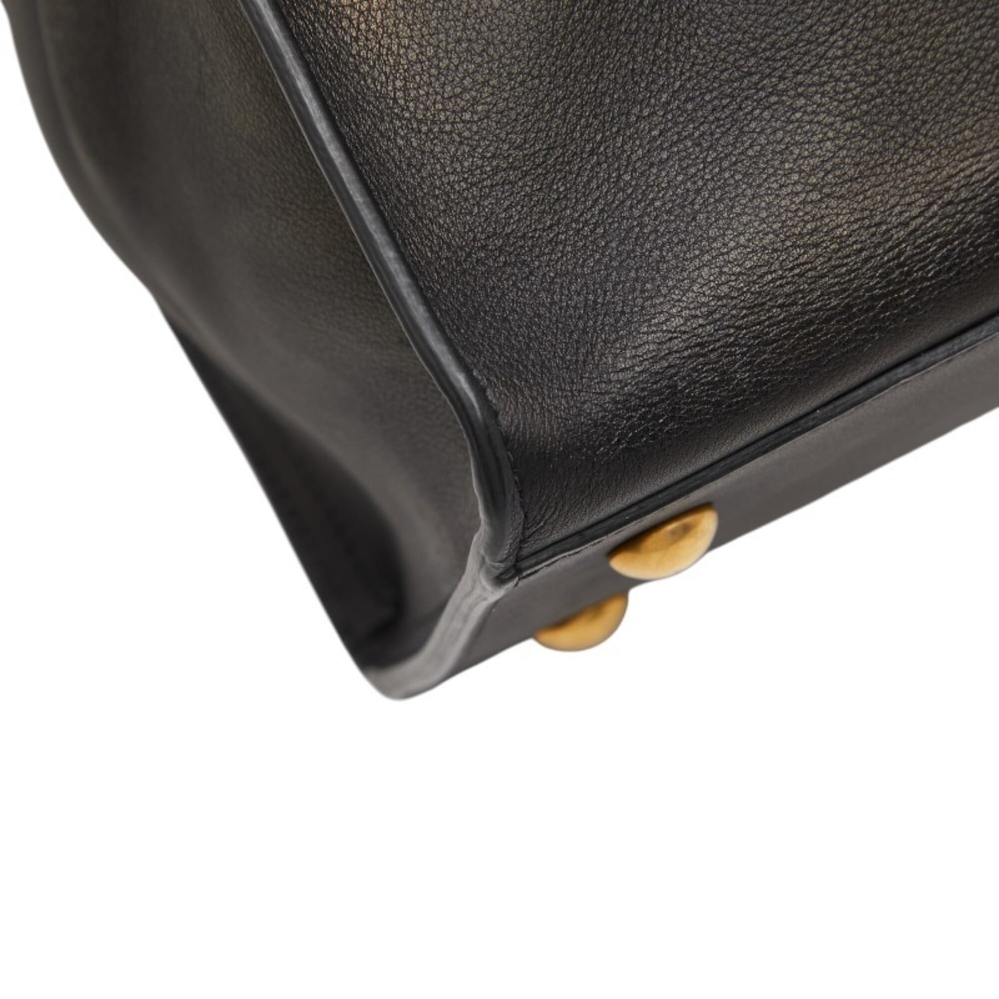 Saint Laurent Black Leather Handbag Shoulder Bag (Pre-Owned)