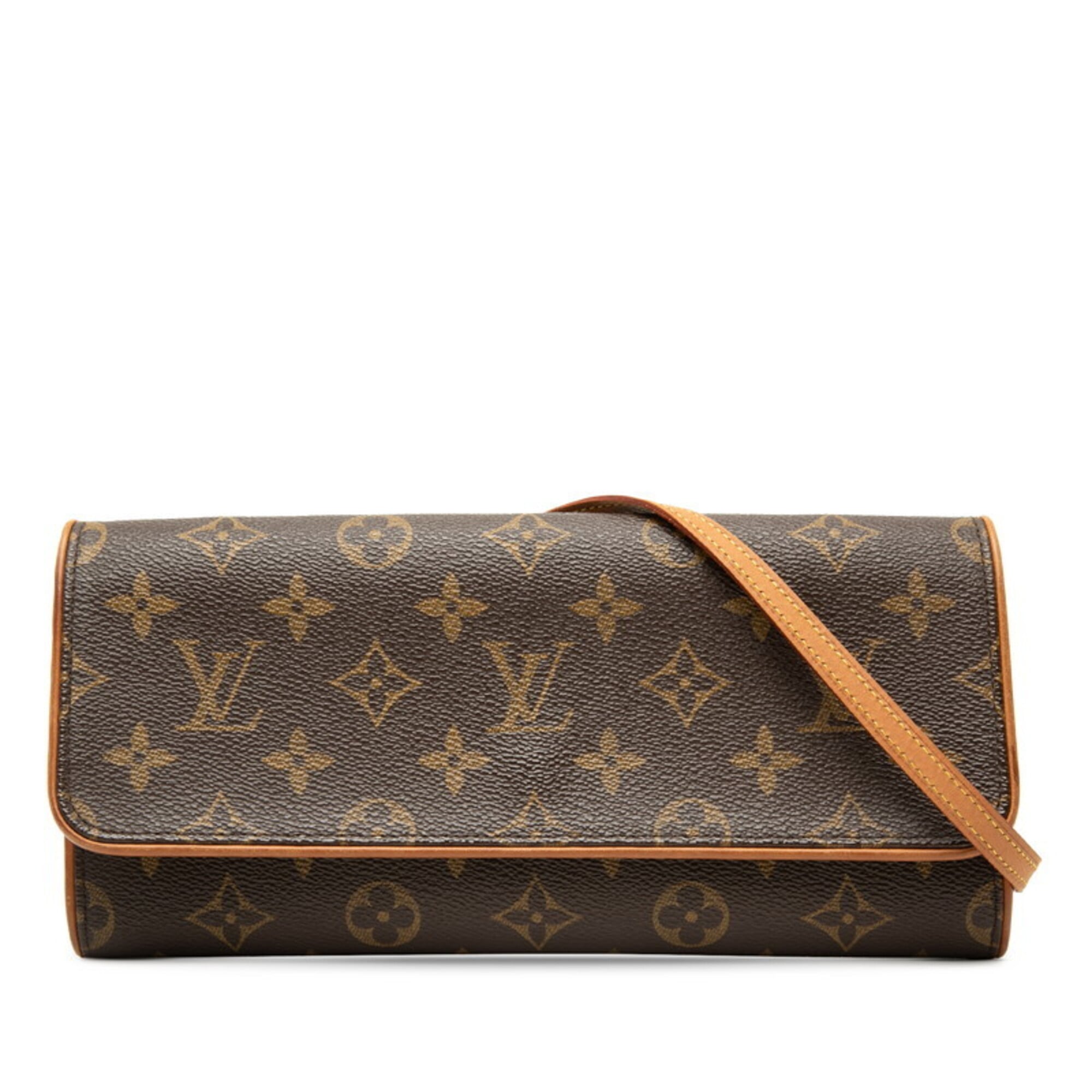 Louis Vuitton Brown Pvc Leather Pochette Shoulder Bag (Pre-Owned)