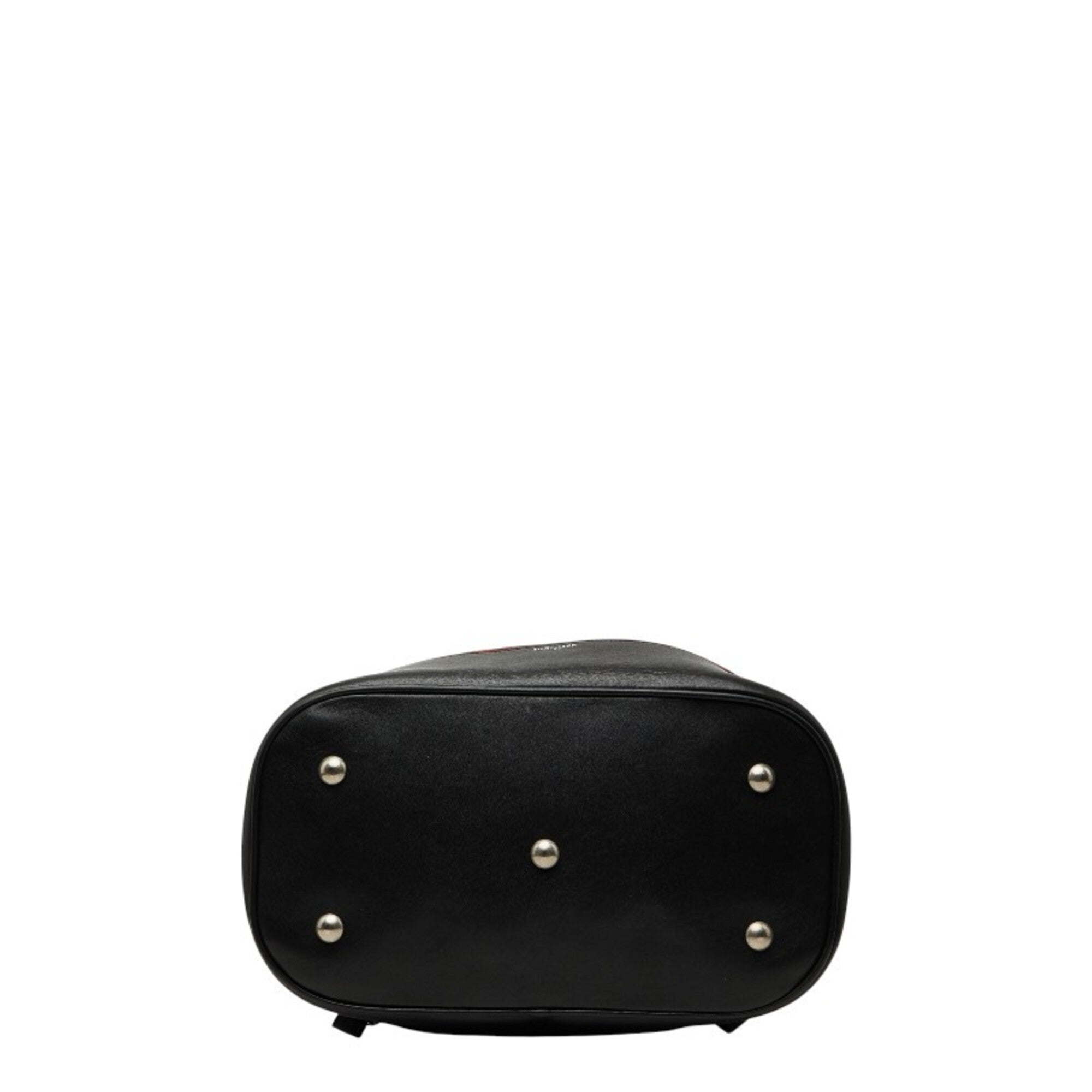 Saint Laurent Red Color Leather Wool Backpack (Pre-Owned)