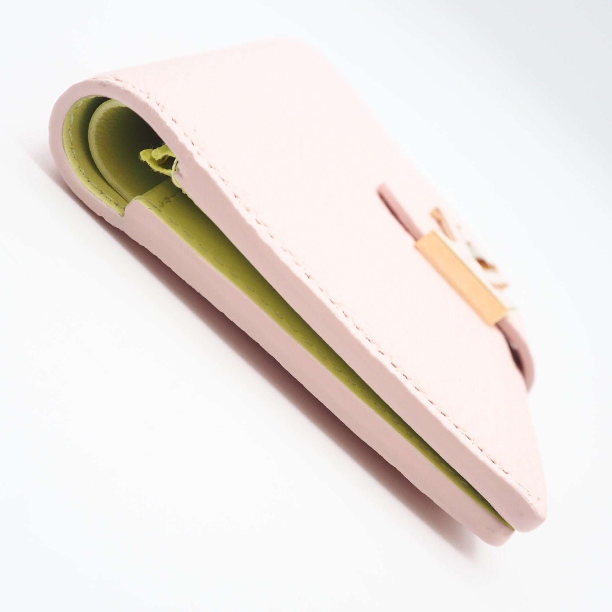 Louis Vuitton Taurillon Pink Yellow Leather Wallet (Bi-Fold) (Pre-Owned)