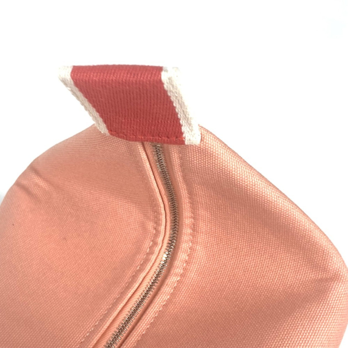 Hermes Pink Canvas Handbag Pouch Vanity Bag (Pre-Owned)