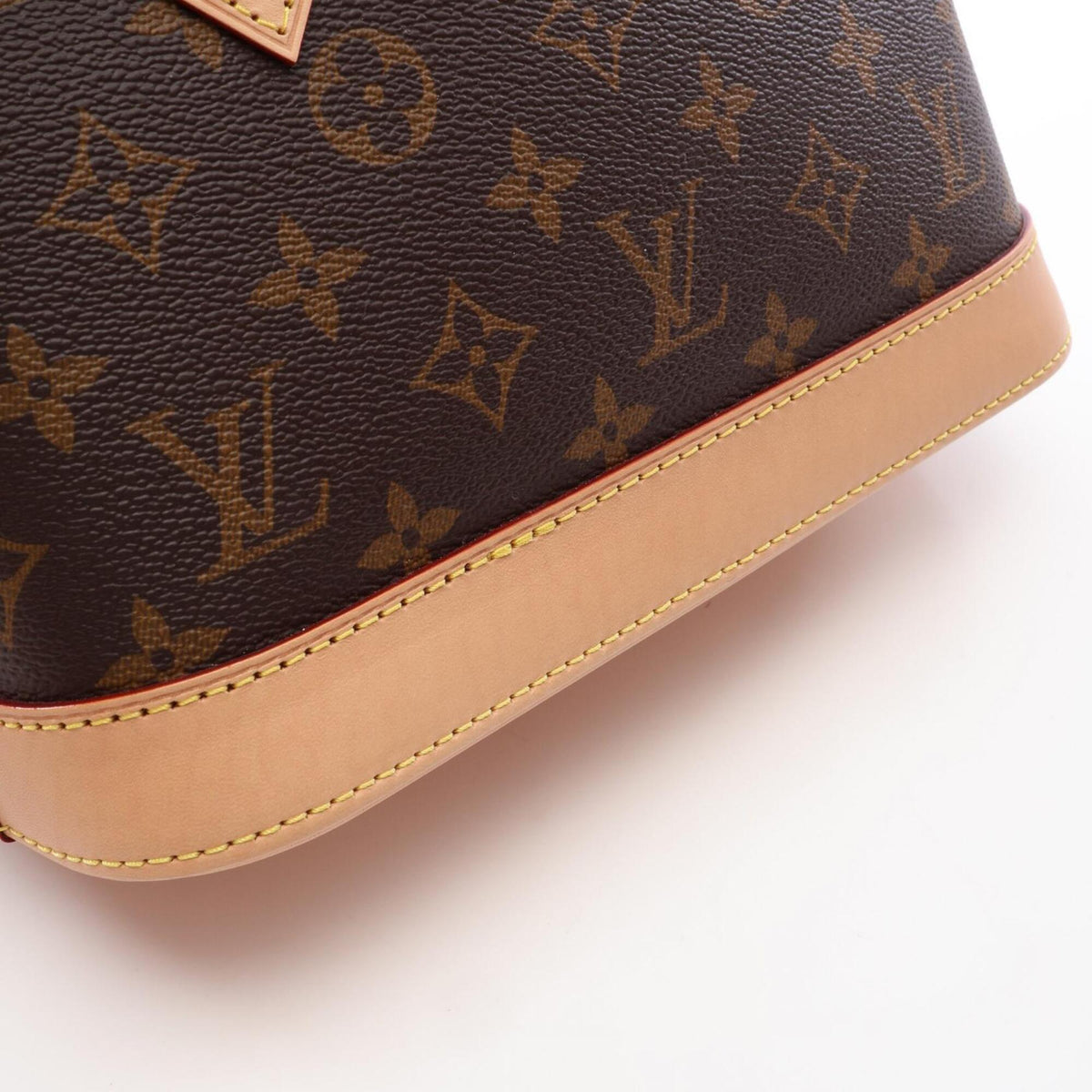 Louis Vuitton Brown Coated Canvas Leather Handbag (Pre-Owned)