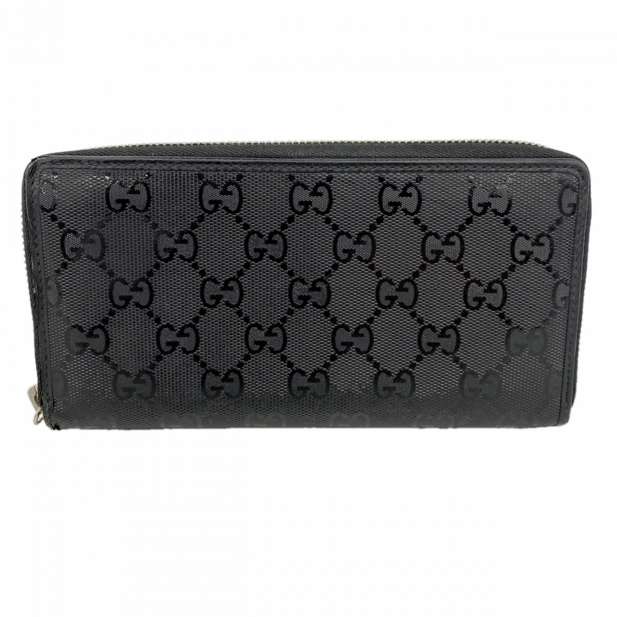 Gucci Black Pvc Long Wallet (Bi-Fold) (Pre-Owned)