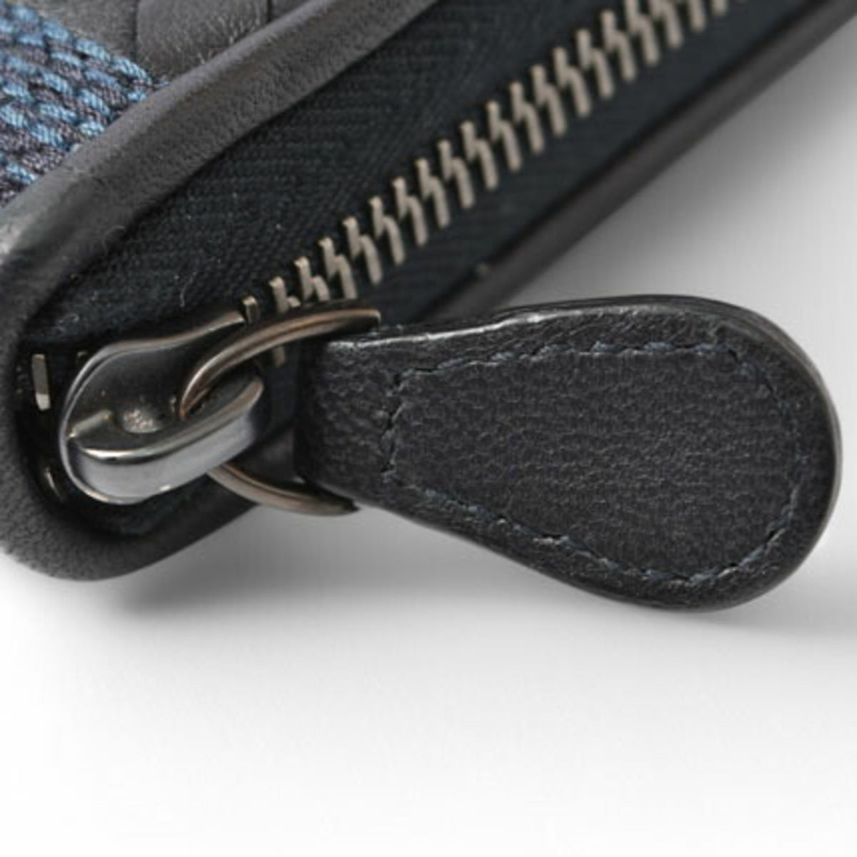 Bottega Veneta Navy Leather Long Wallet (Bi-Fold) (Pre-Owned)
