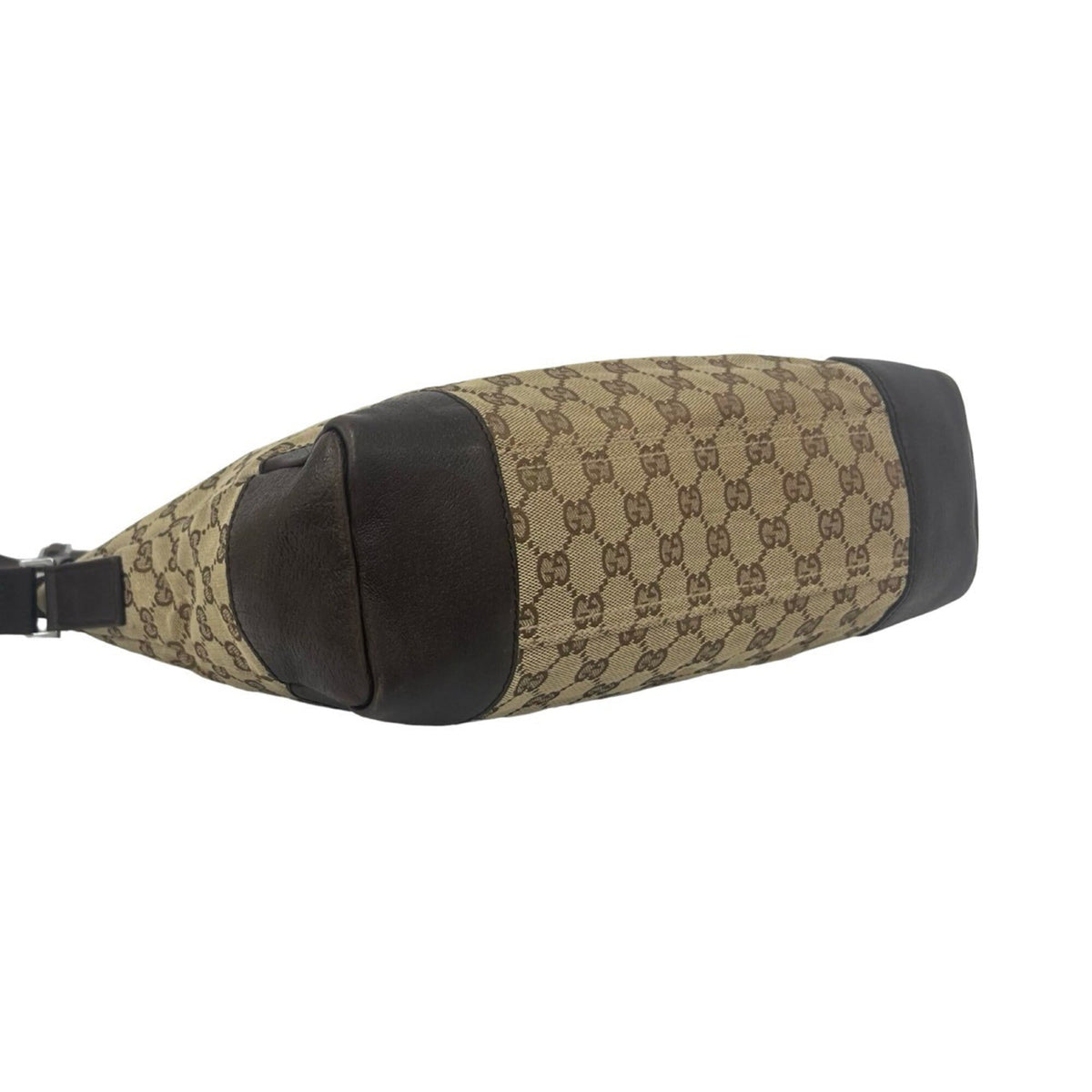 Gucci Brown Canvas Leather Crossbody Bag Messenger Bag Shoulder Bag (Pre-Owned)