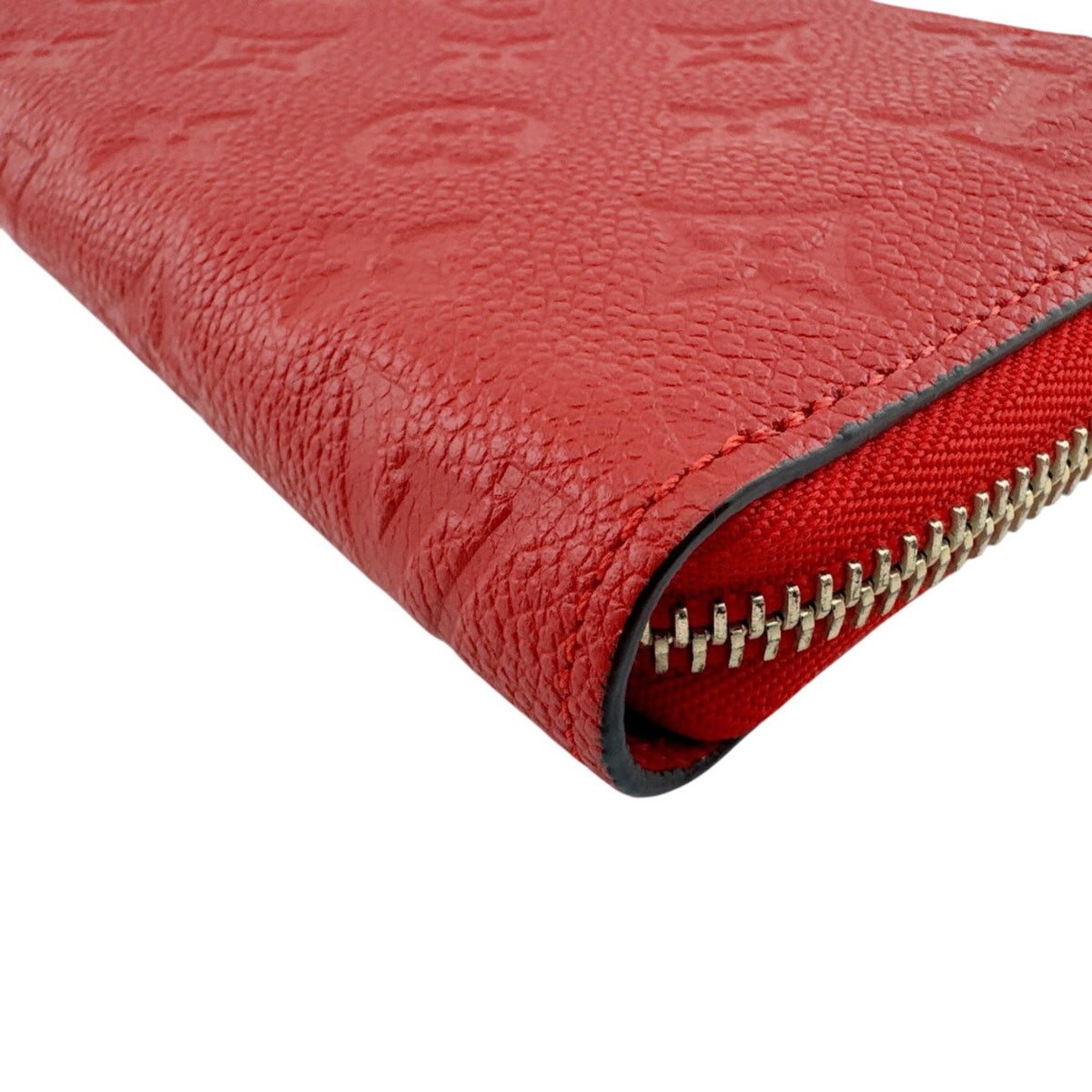 Louis Vuitton Empreinte Red Color Monogram Empreinte Leather Long Wallet (Bi-Fold) (Pre-Owned)