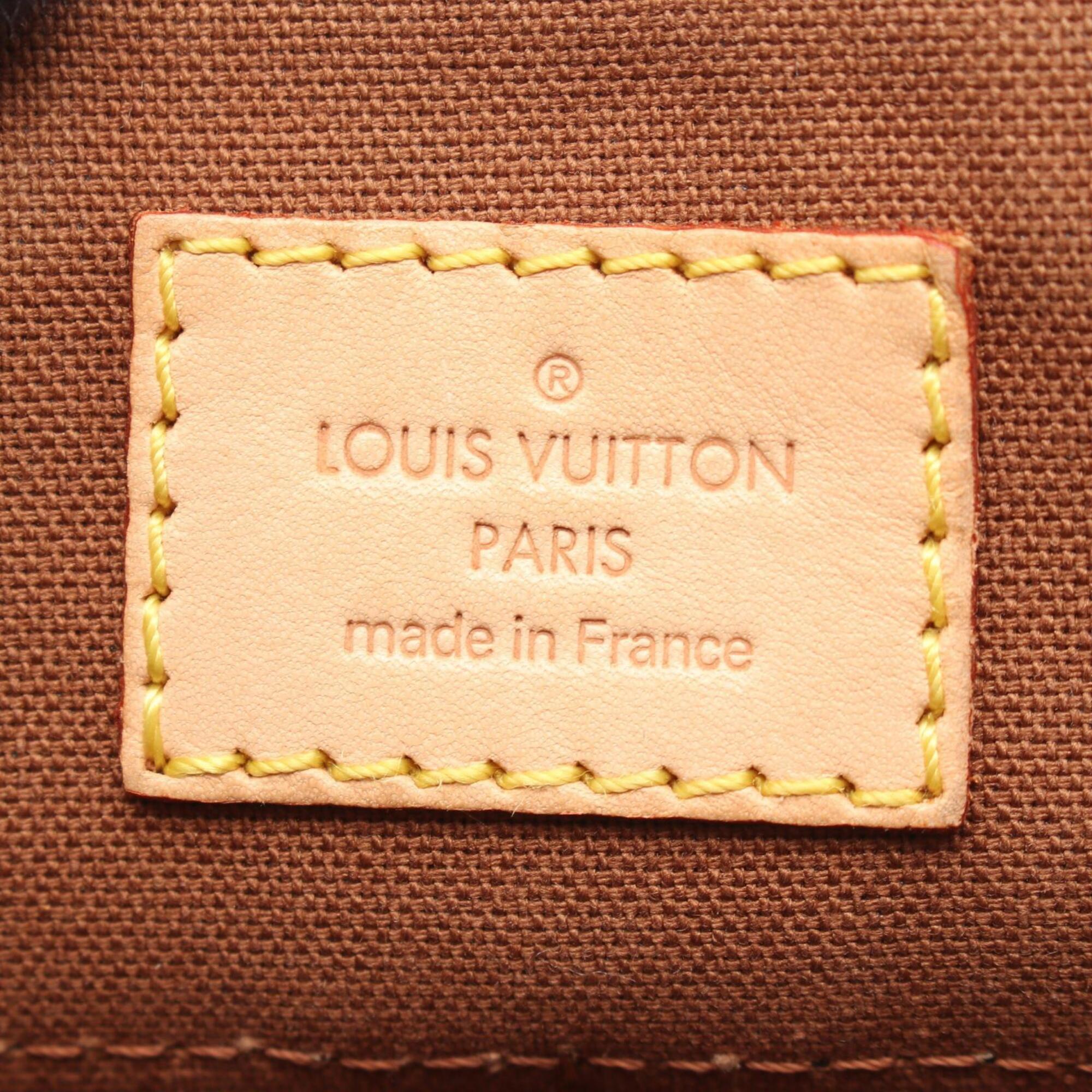 Louis Vuitton Brown Coated Canvas Leather Handbag Shoulder Bag (Pre-Owned)