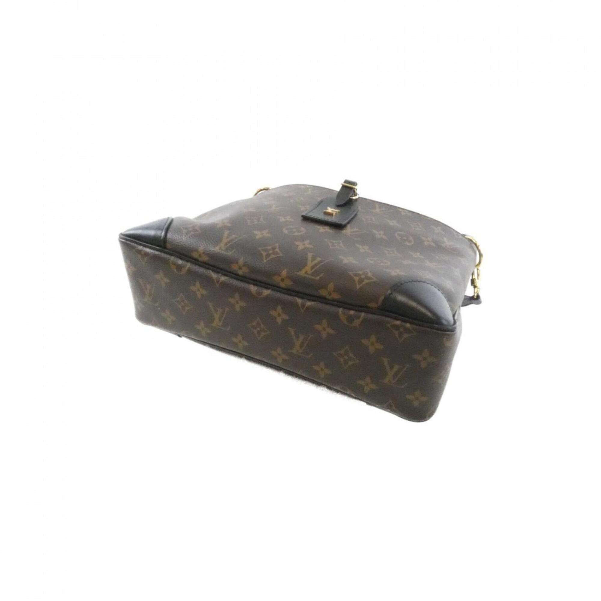 Louis Vuitton Black Brown Coated Canvas Shoulder Bag (Pre-Owned)