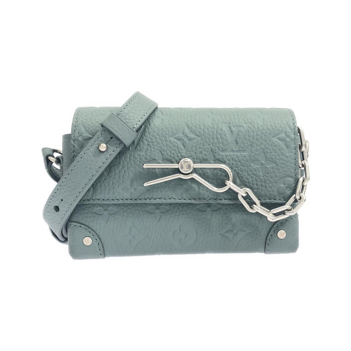 Louis Vuitton Green Leather Shoulder Bag (Pre-Owned)