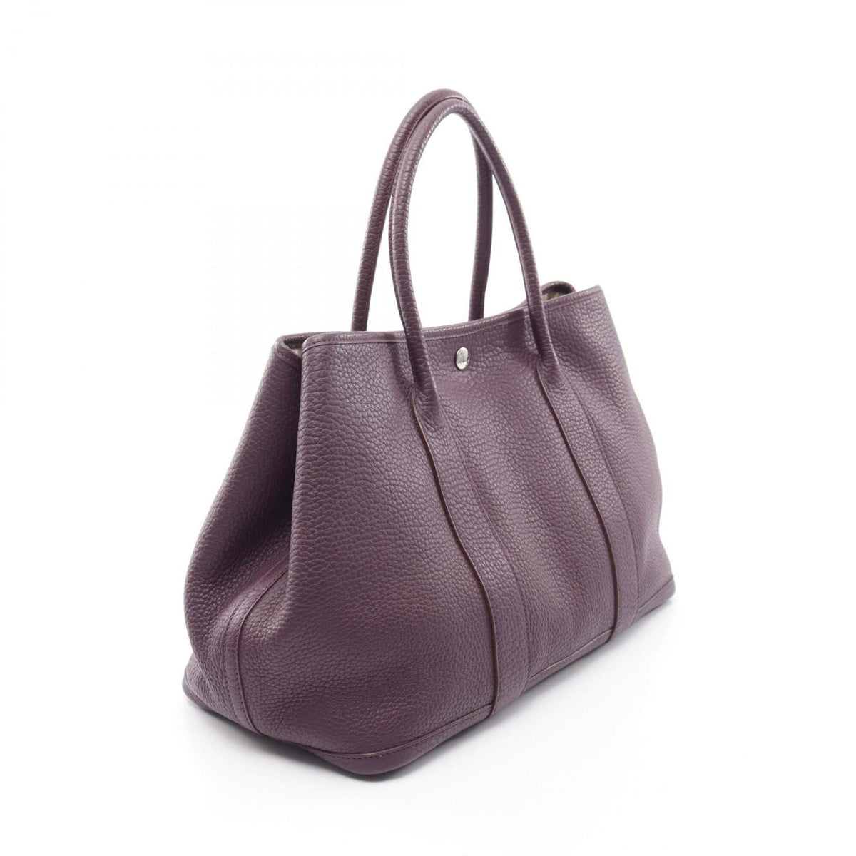 Hermes Cassis Purple Fjord Leather Handbag Tote Bag (Pre-Owned)