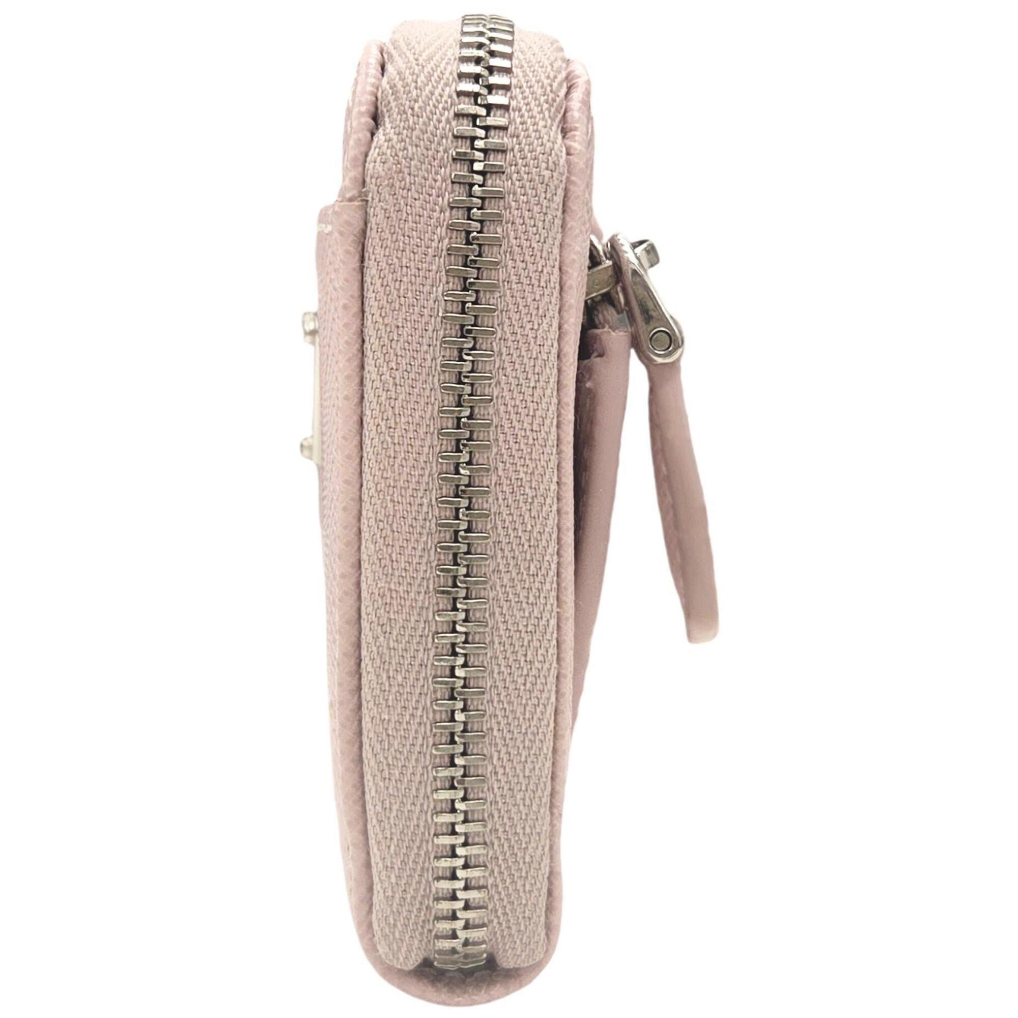 Prada Saffiano Light Pink Leather Coin Purse/Coin Case (Pre-Owned)