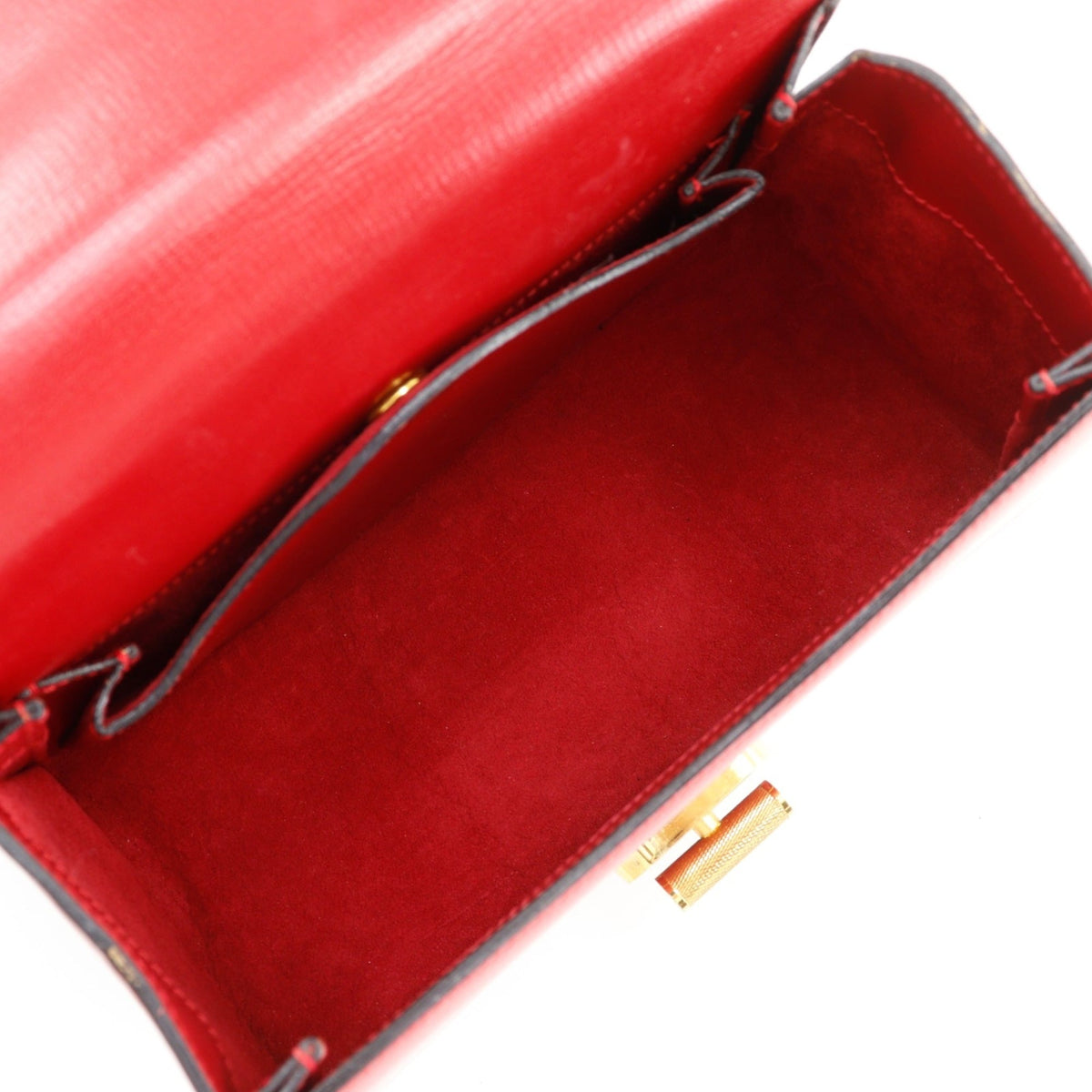 Dunhill Red Color Leather Handbag (Pre-Owned)