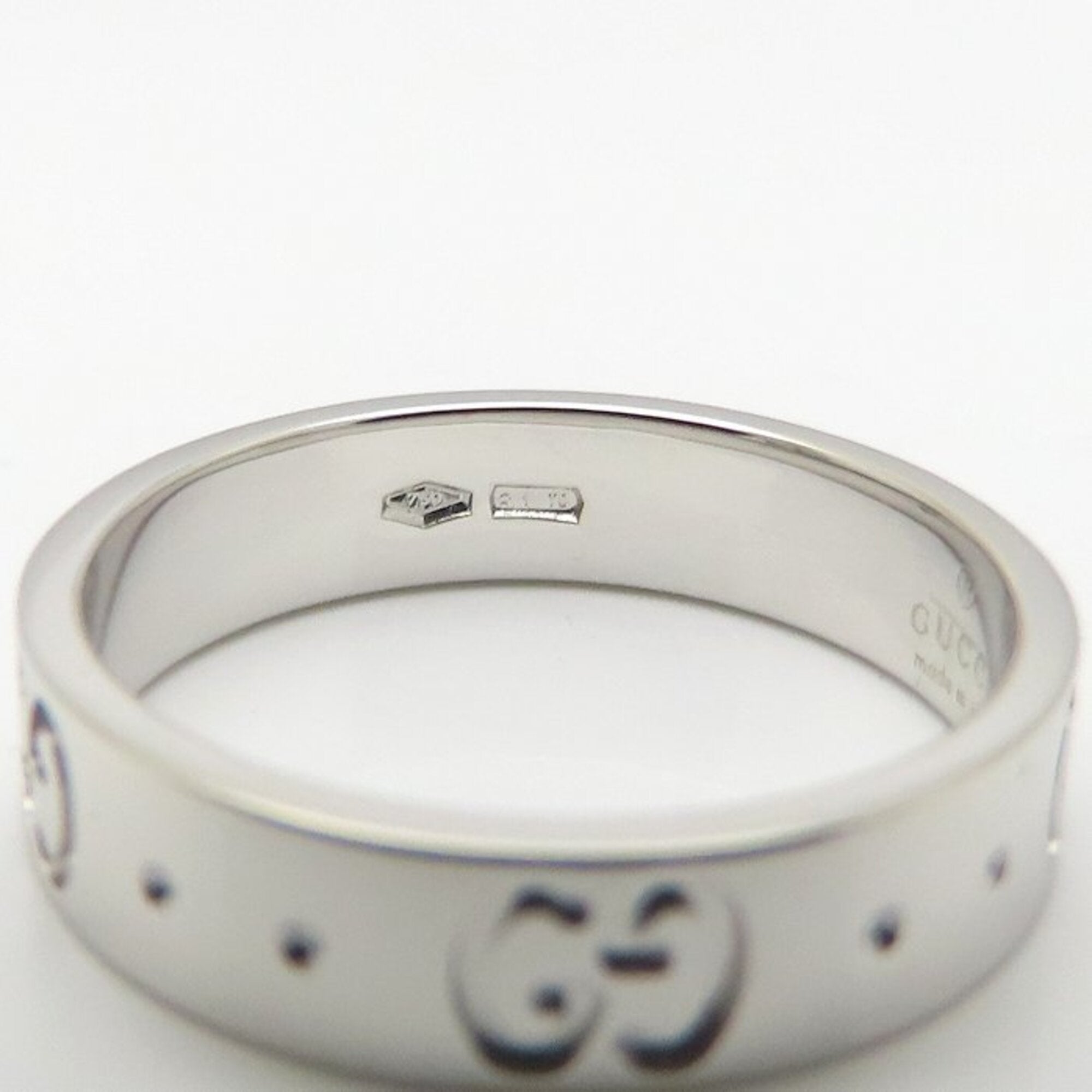 Gucci Icon White Gold (18K) Band Ring (Pre-Owned)
