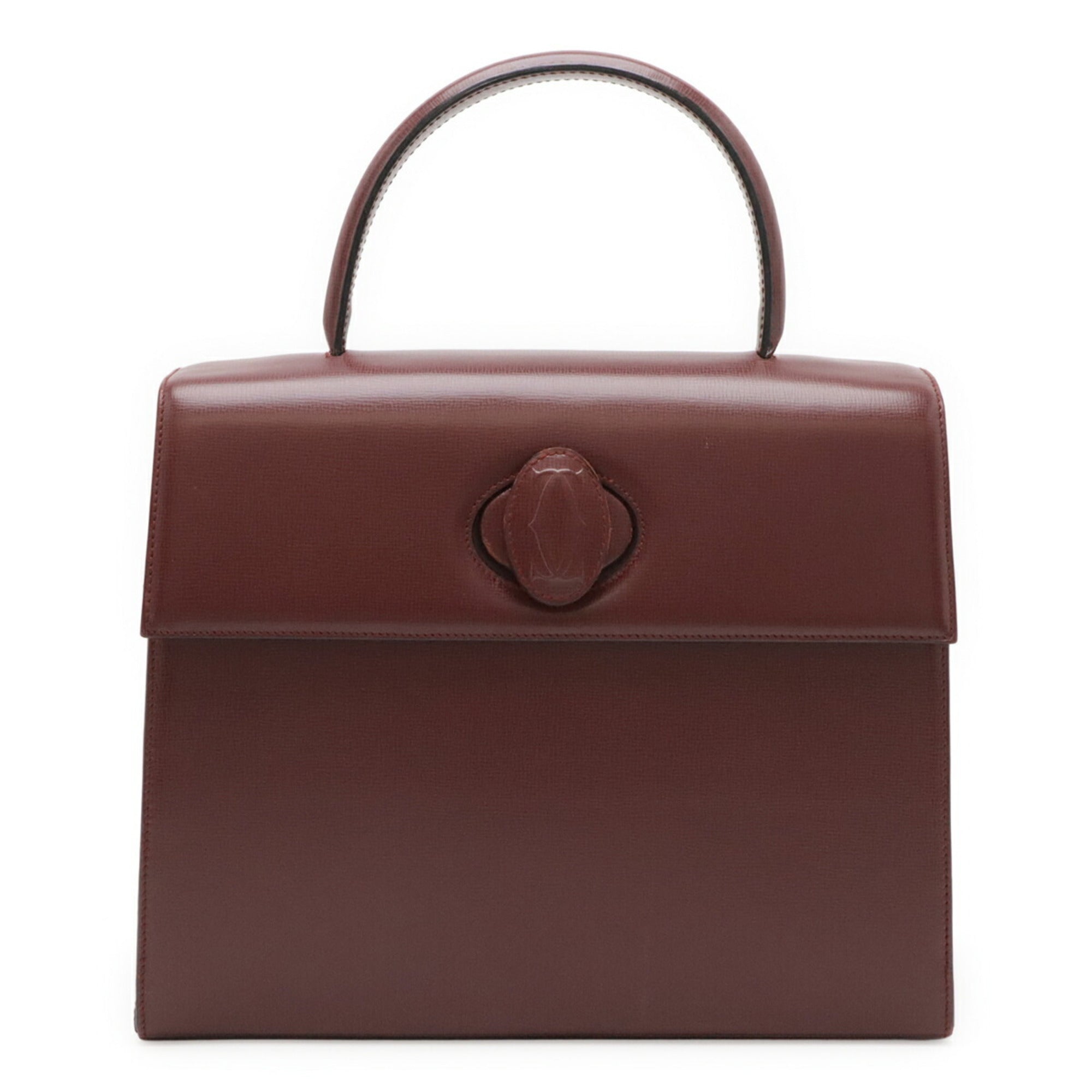 Cartier Must Bordeaux Leather Handbag (Pre-Owned)