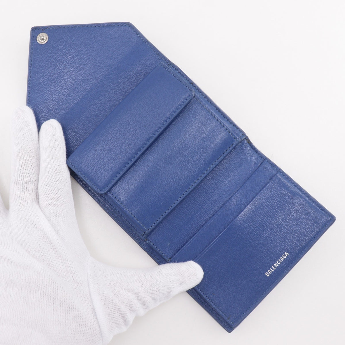 Balenciaga Blue Leather Wallet (Bi-Fold) (Pre-Owned)