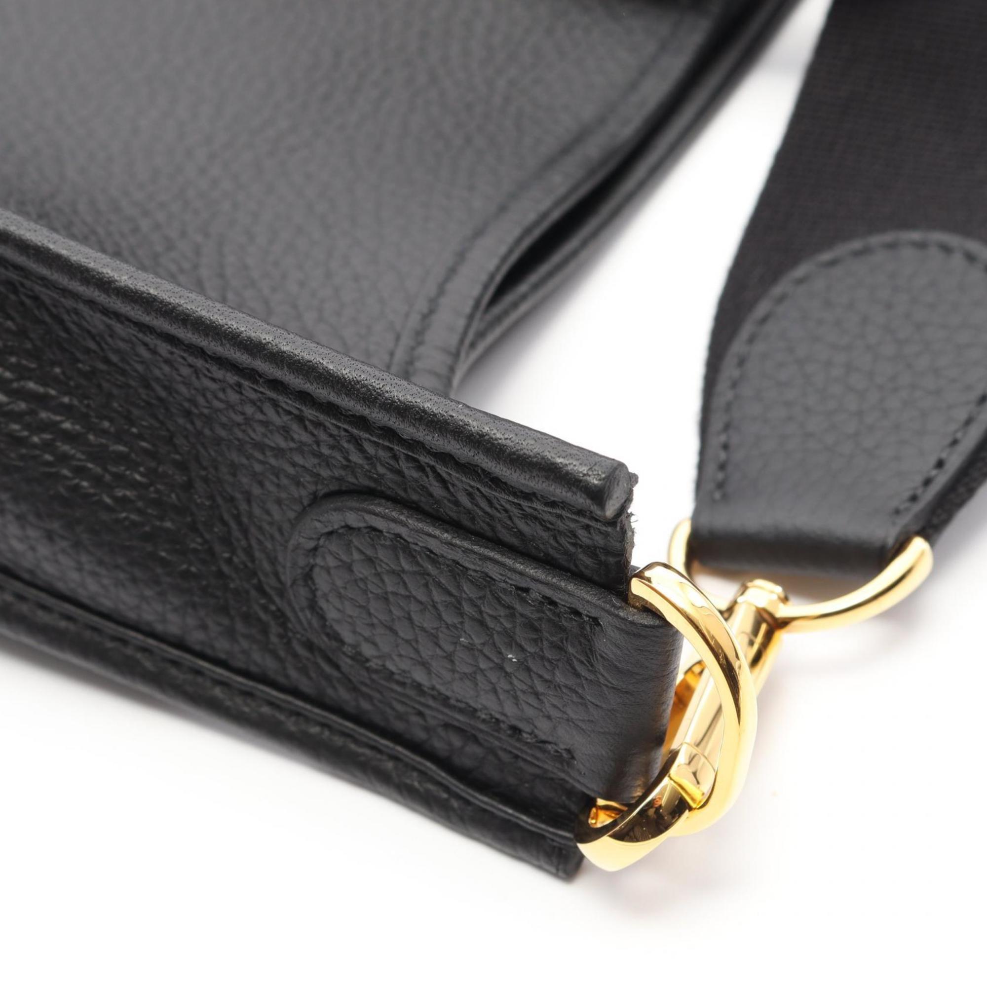 Hermes Black Taurillon Clemence Leather Shoulder Bag (Pre-Owned)