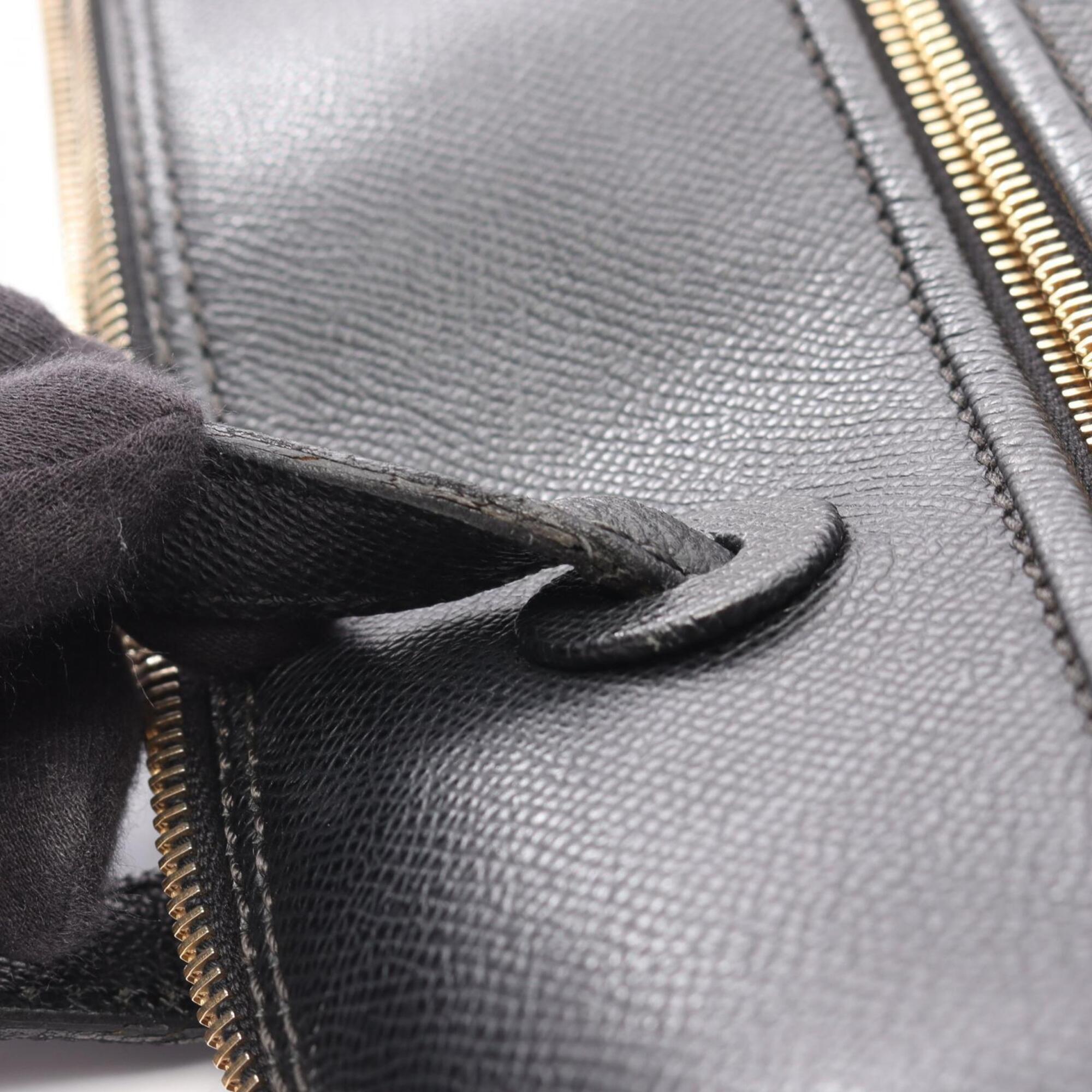 Chanel Black Grained Calfskin Handbag Tote Bag (Pre-Owned)