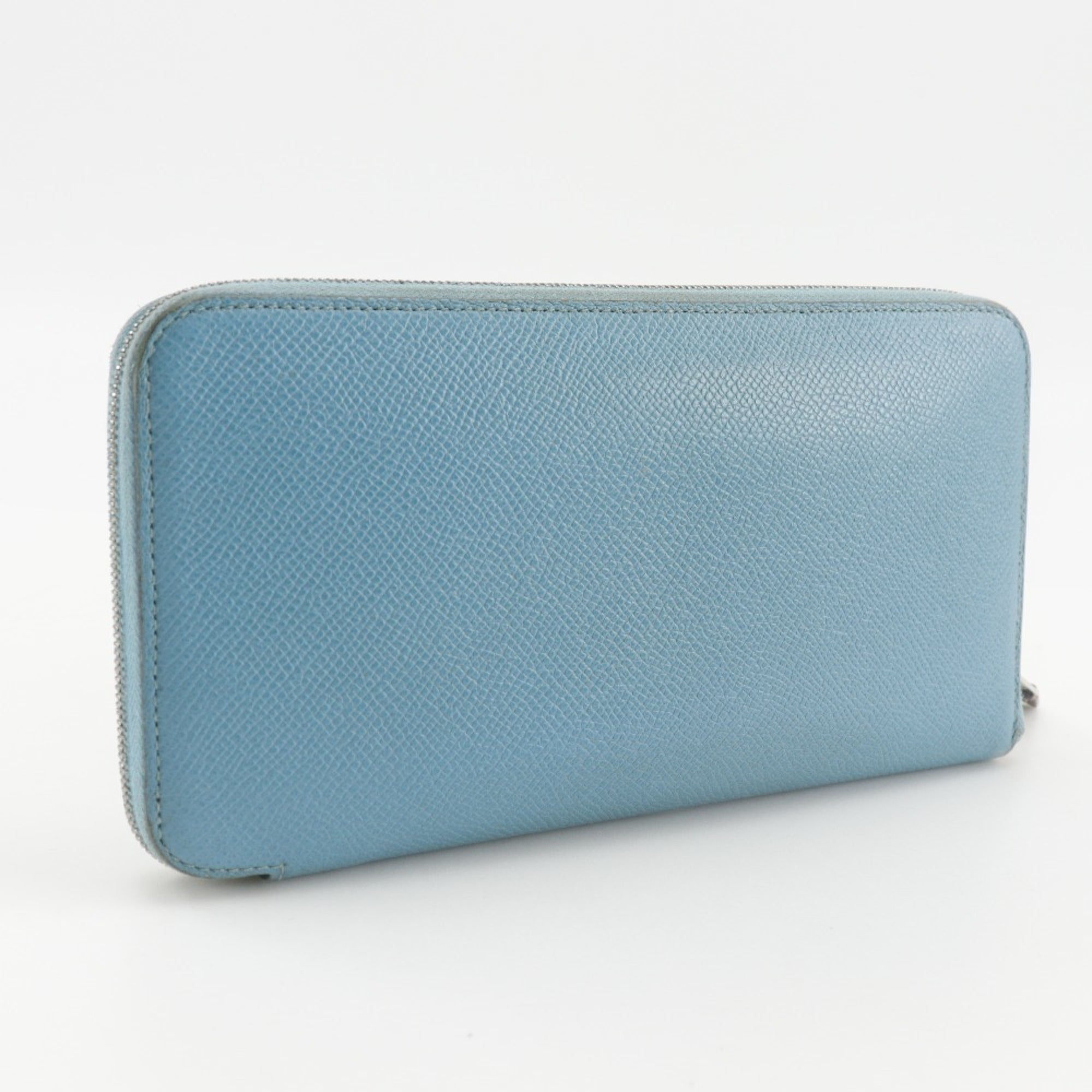 Hermes Light Blue Epsom Leather Long Wallet (Bi-Fold) (Pre-Owned)