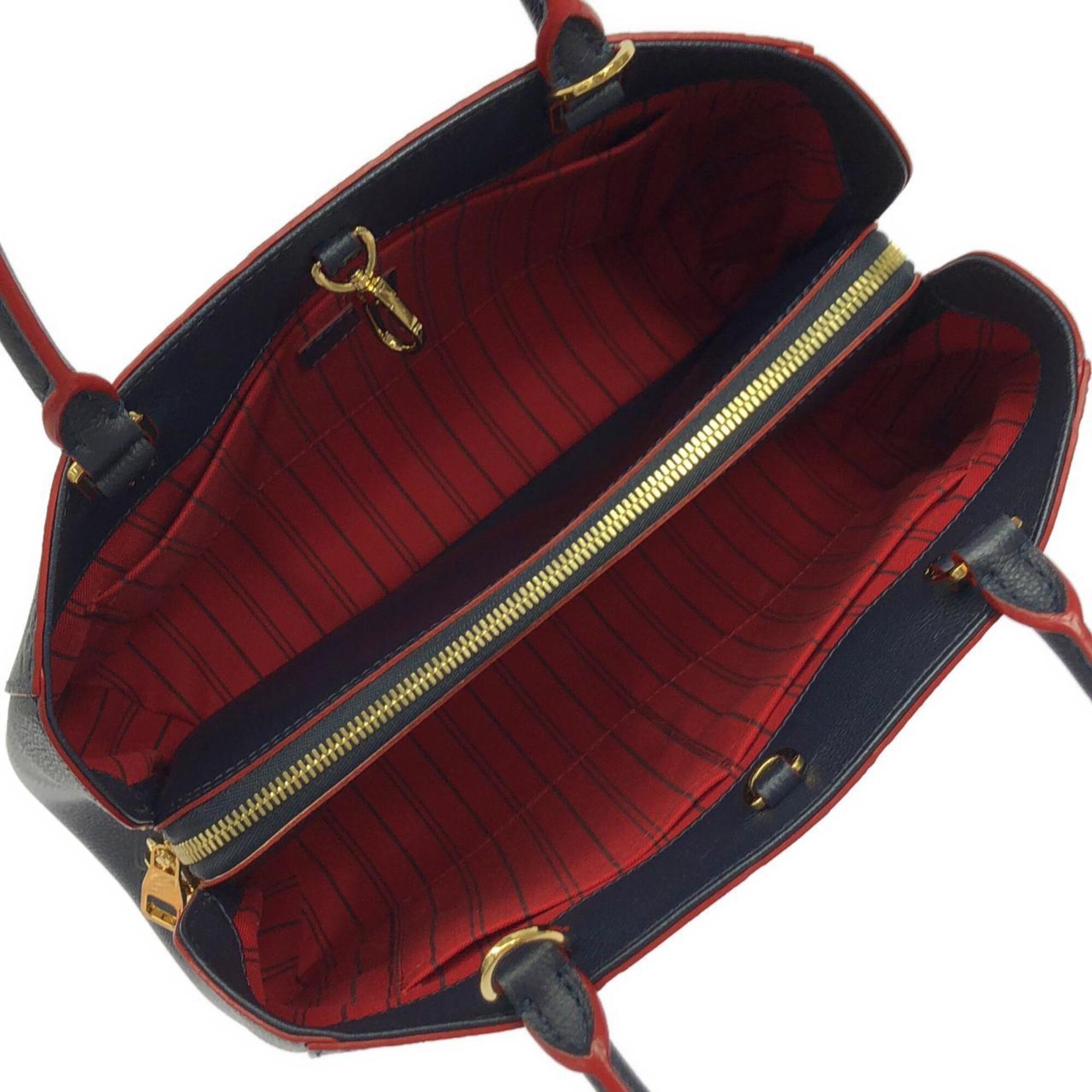Louis Vuitton Marine Rouge Leather Handbag (Pre-Owned)
