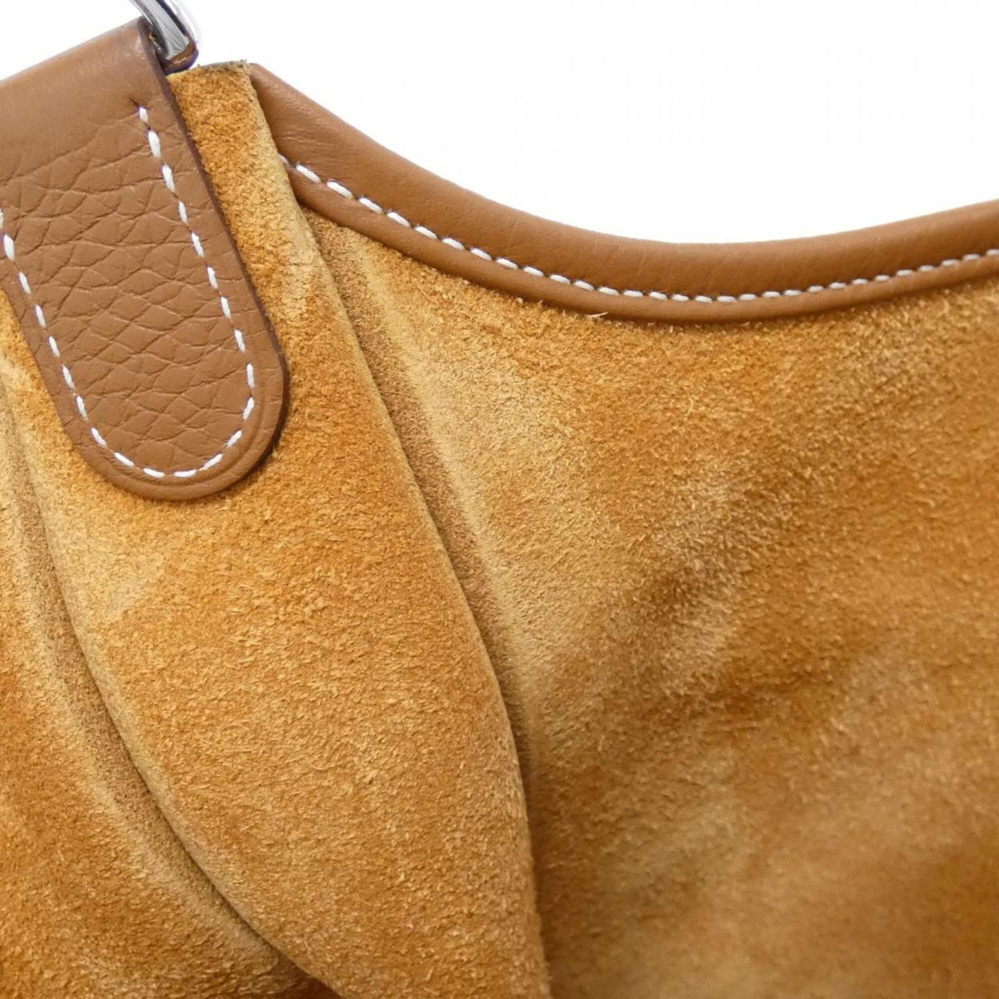 Hermes Beige Brown Taurillon Clemence Leather Shoulder Bag (Pre-Owned)