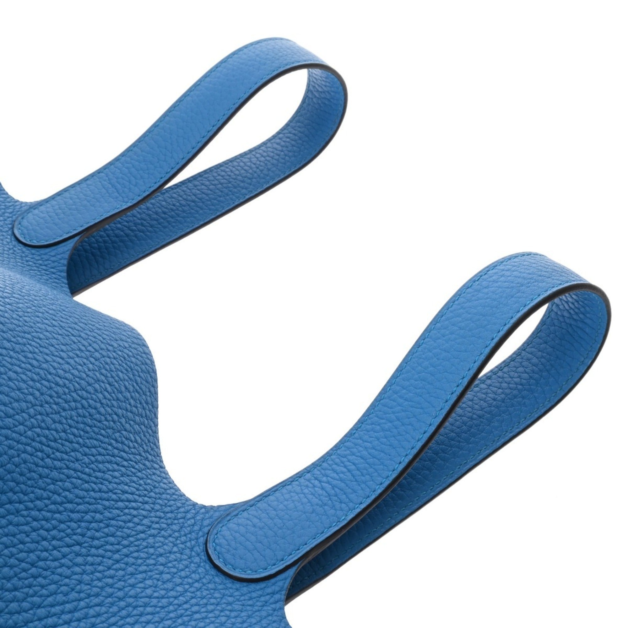Hermes Picotin Blue Taurillon Clemence Leather Handbag (Pre-Owned)