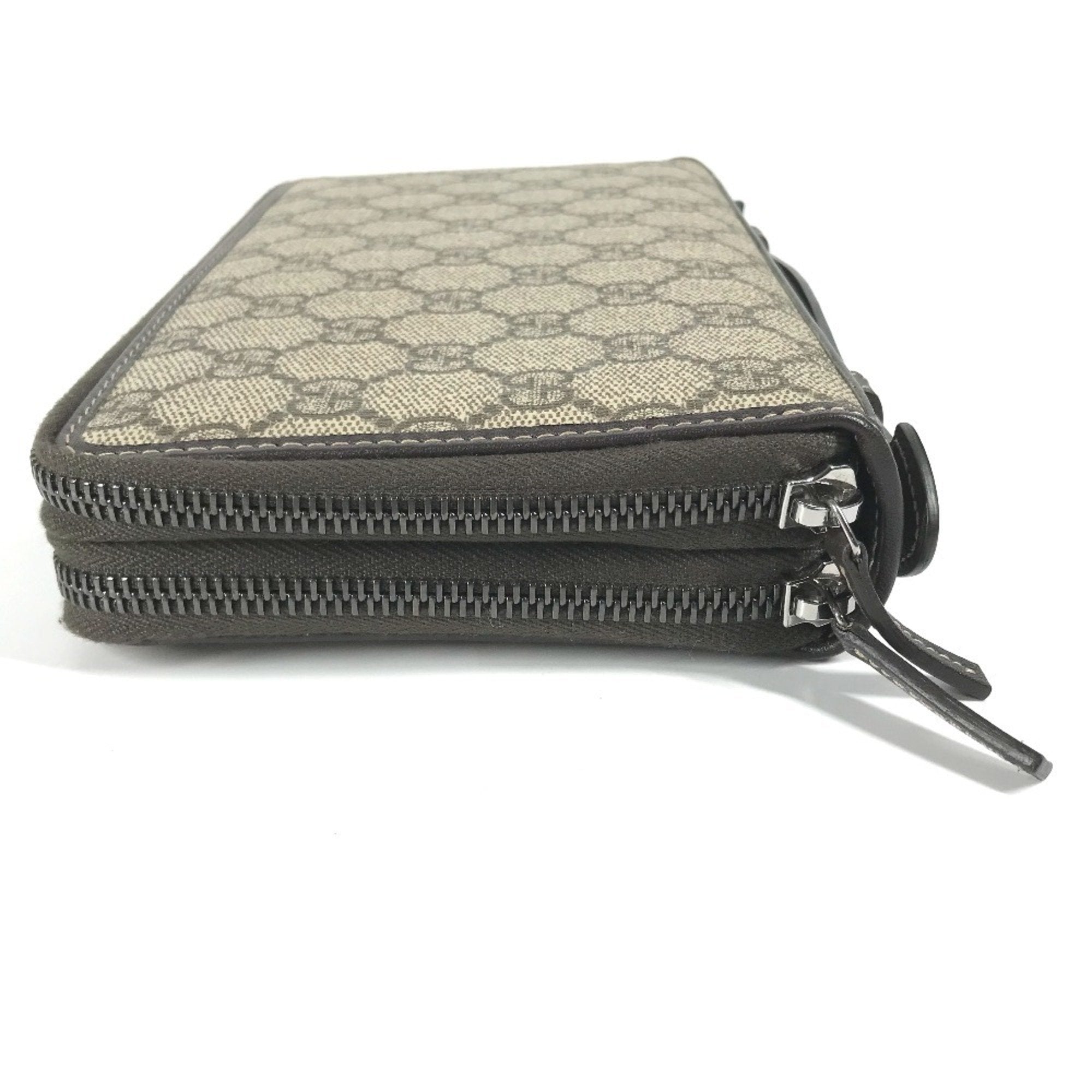 Gucci Beige Brown Gg Supreme Long Wallet (Bi-Fold) (Pre-Owned)