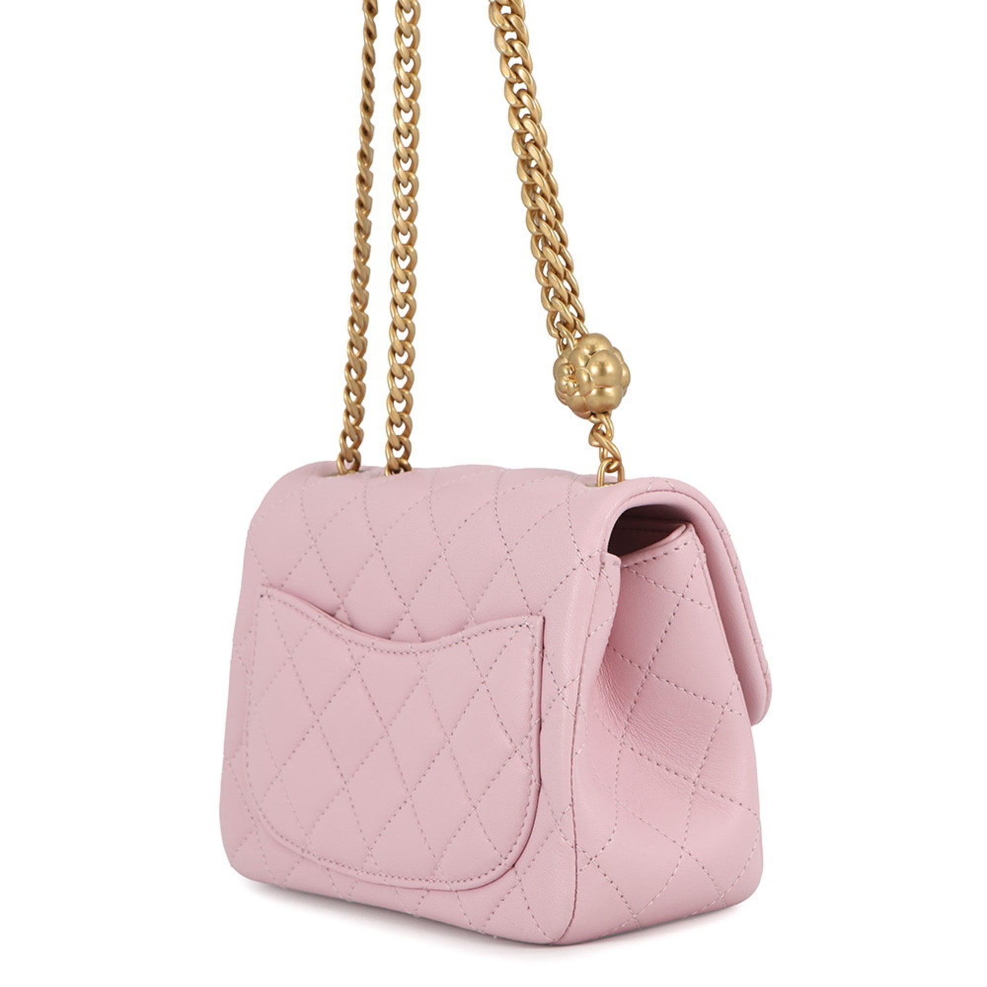 Chanel Matelasse Pink Leather Shoulder Bag (Pre-Owned)