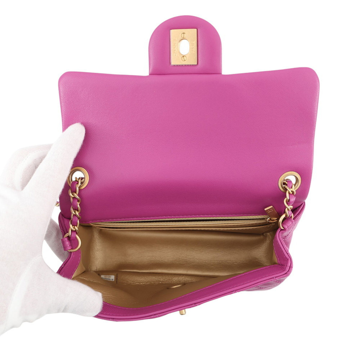 Chanel Purple Leather Handbag Shoulder Bag (Pre-Owned)