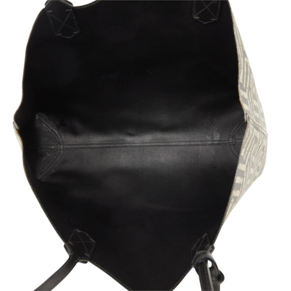 Gucci Beige Black Pvc Leather Shoulder Bag Tote Bag (Pre-Owned)