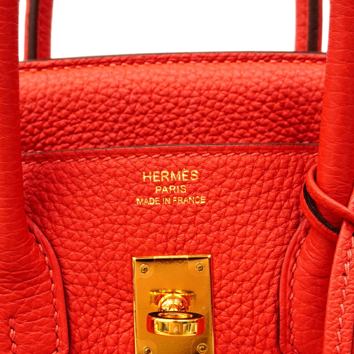 Hermes Red Color Togo Leather Handbag (Pre-Owned)