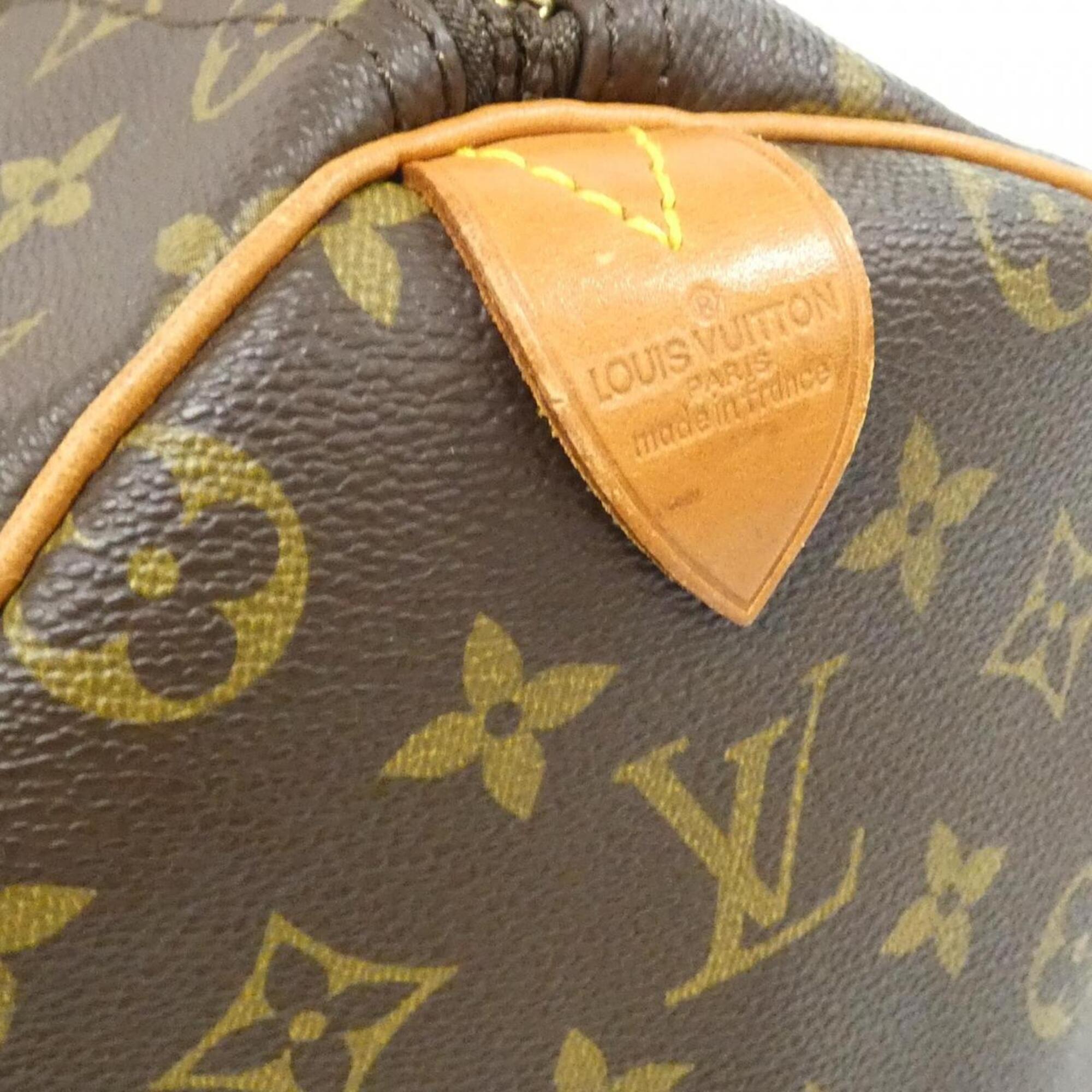 Louis Vuitton Monogram Marron Coated Canvas Boston Bag (Pre-Owned)