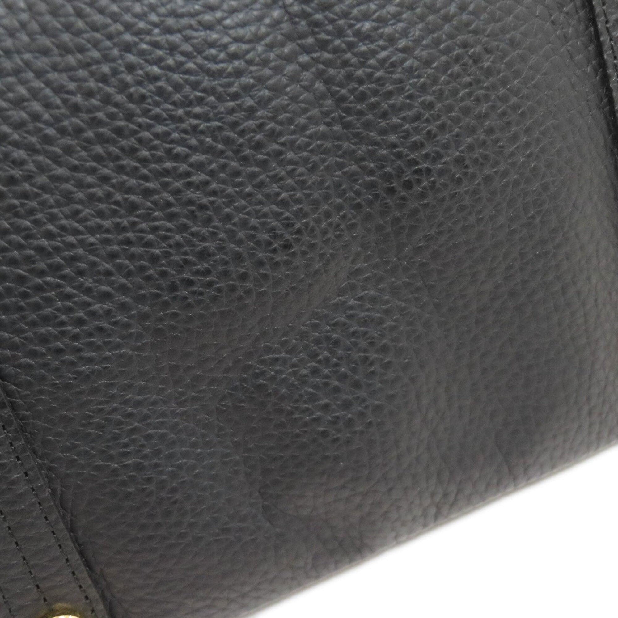 A.D.M.J Black Leather Handbag (Pre-Owned)