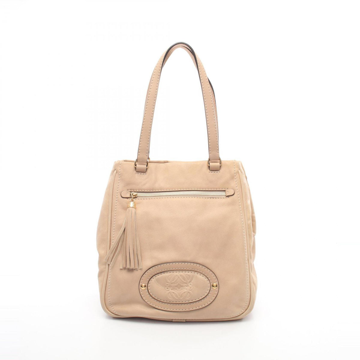Loewe Beige Leather Handbag Shoulder Bag (Pre-Owned)