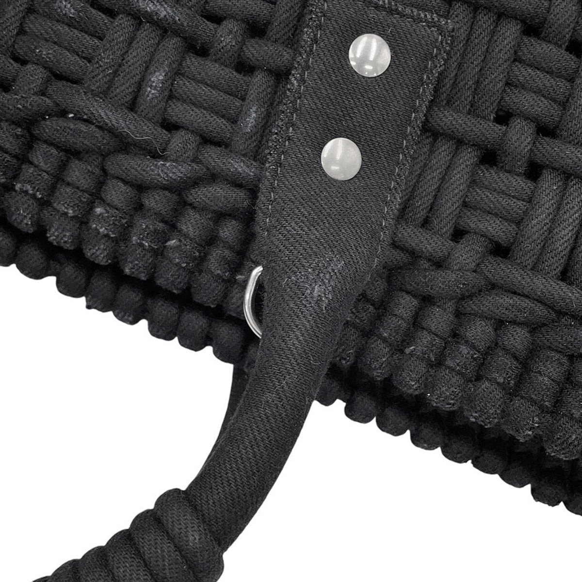 Balenciaga Black Canvas Basket Handbag (Pre-Owned)