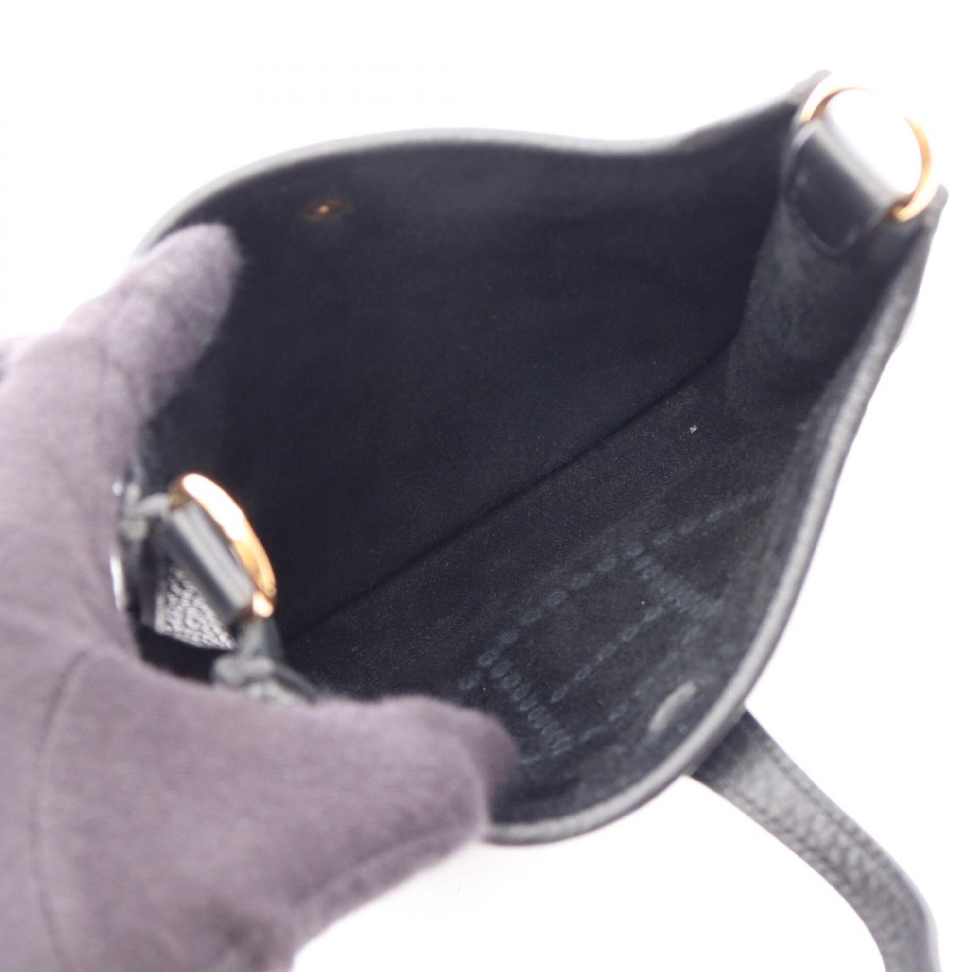 Hermes Black Taurillon Clemence Leather Handbag Shoulder Bag (Pre-Owned)