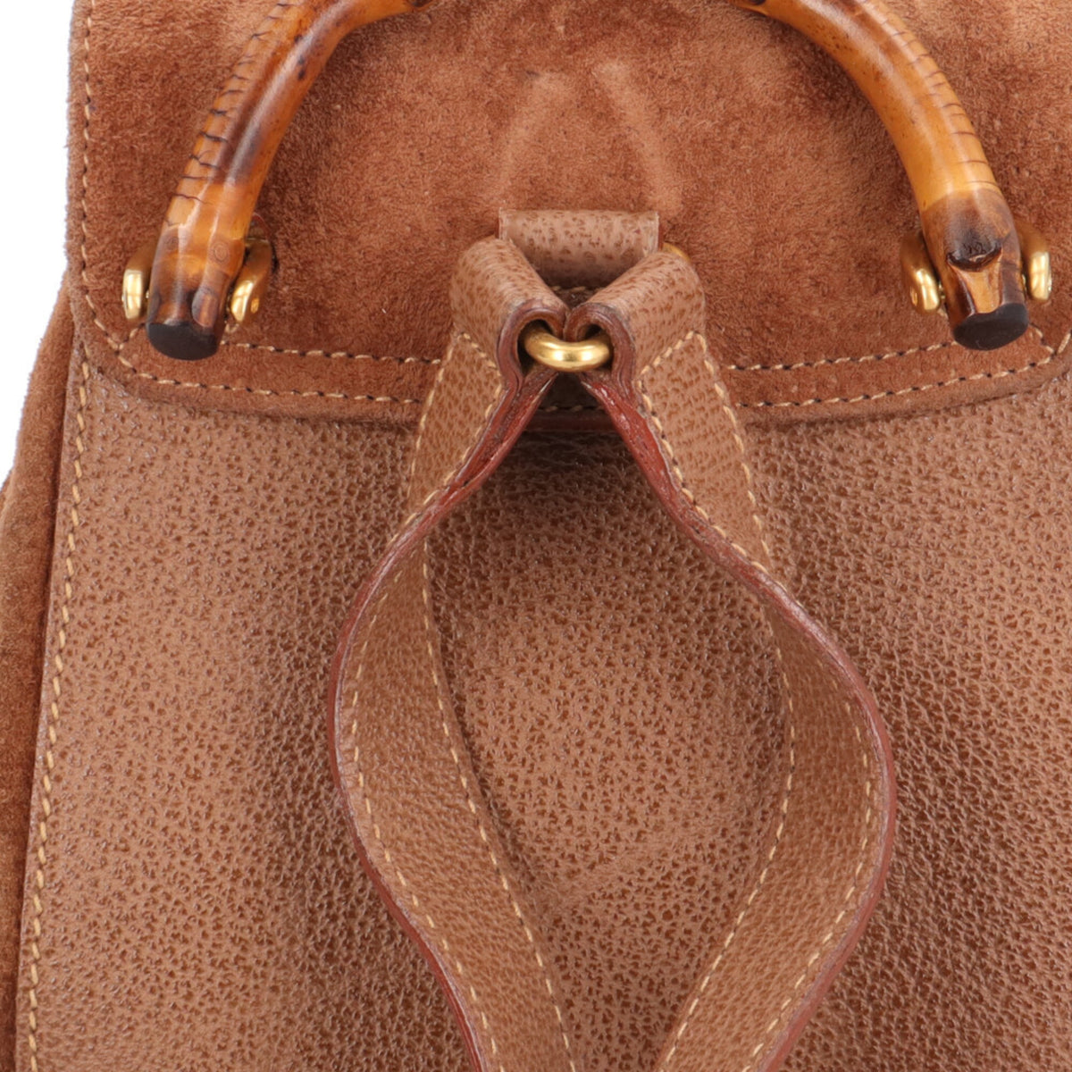 Gucci Brown Suede Leather Backpack (Pre-Owned)