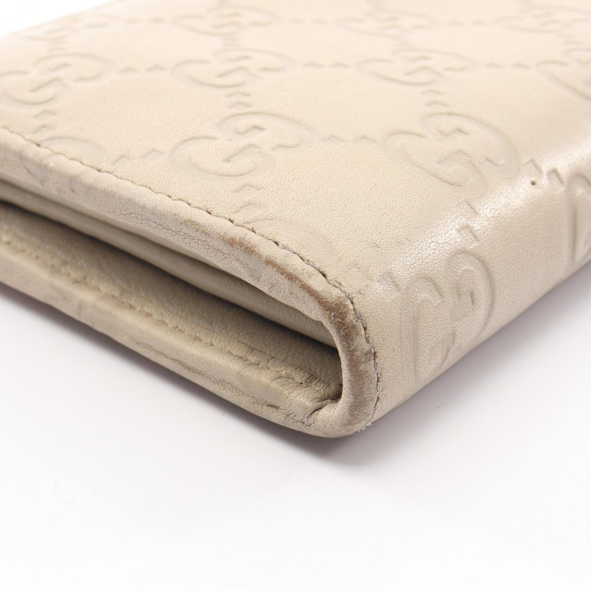 Gucci Ivory Leather Long Wallet (Bi-Fold) (Pre-Owned)
