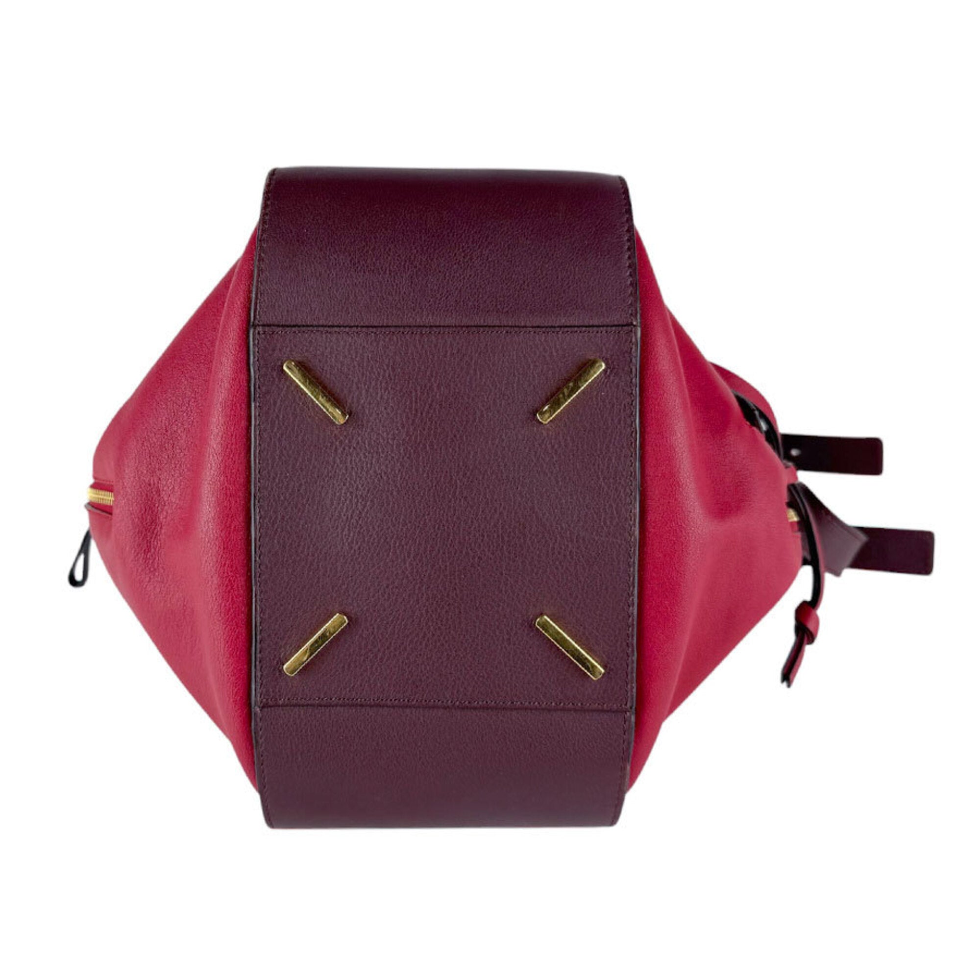 Loewe Bordeaux Red Color Leather Shoulder Bag (Pre-Owned)