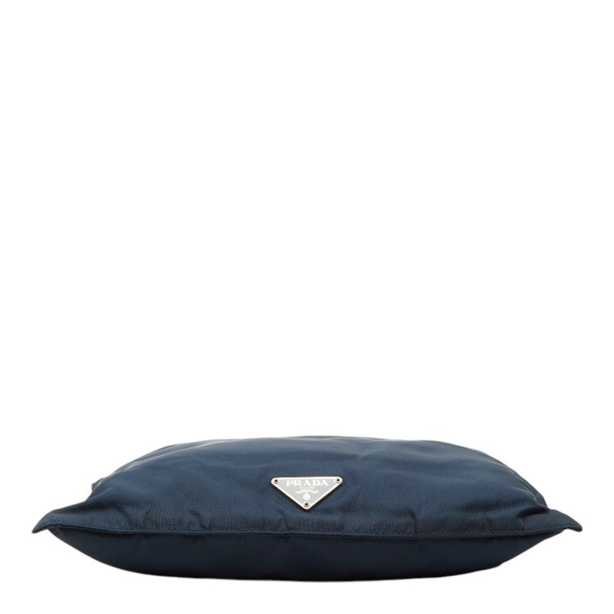 Prada Navy Nylon Leather Shoulder Bag (Pre-Owned)